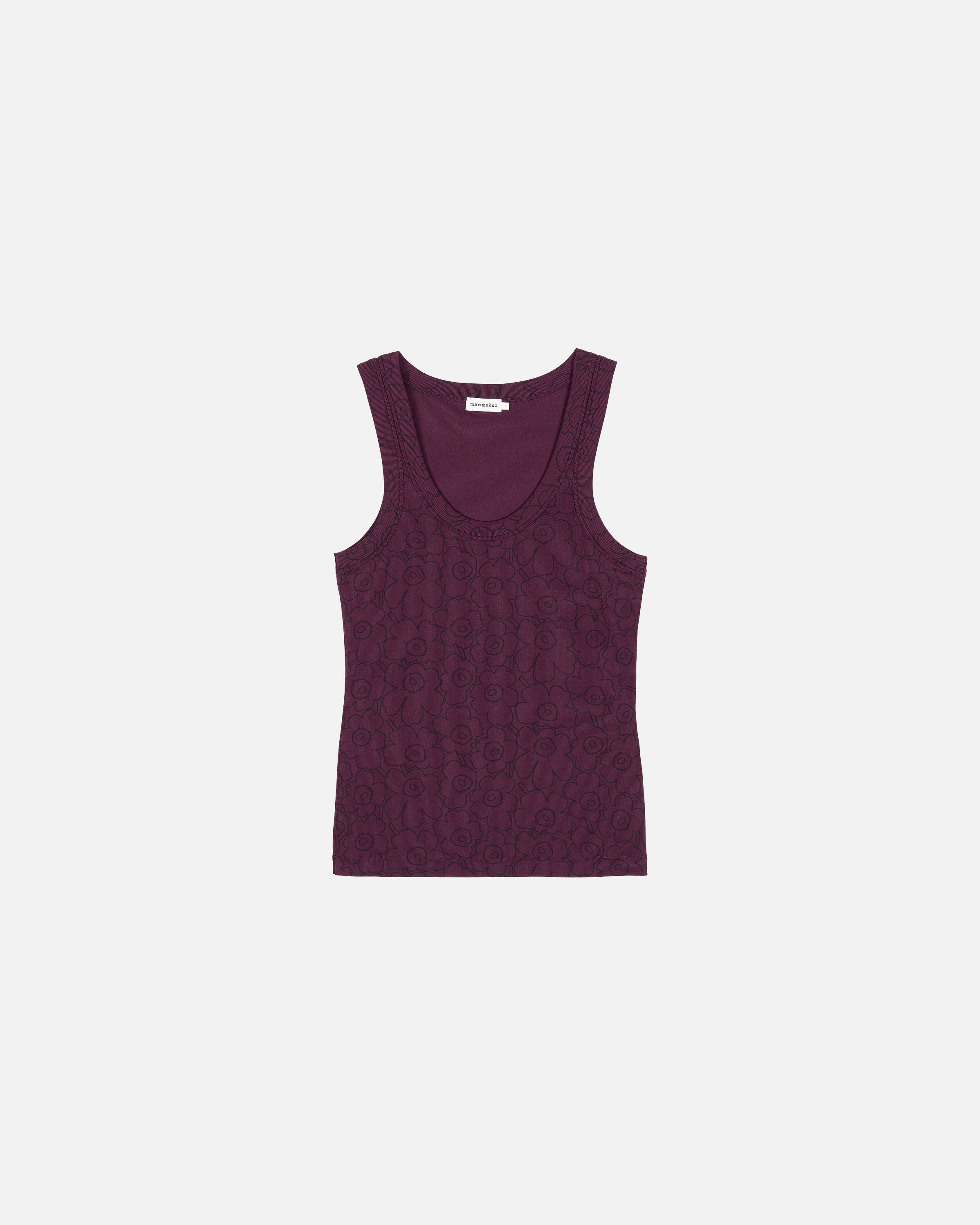 Sävyt Piirto Unikko Rib top dark purple, dark blue | Marimekko