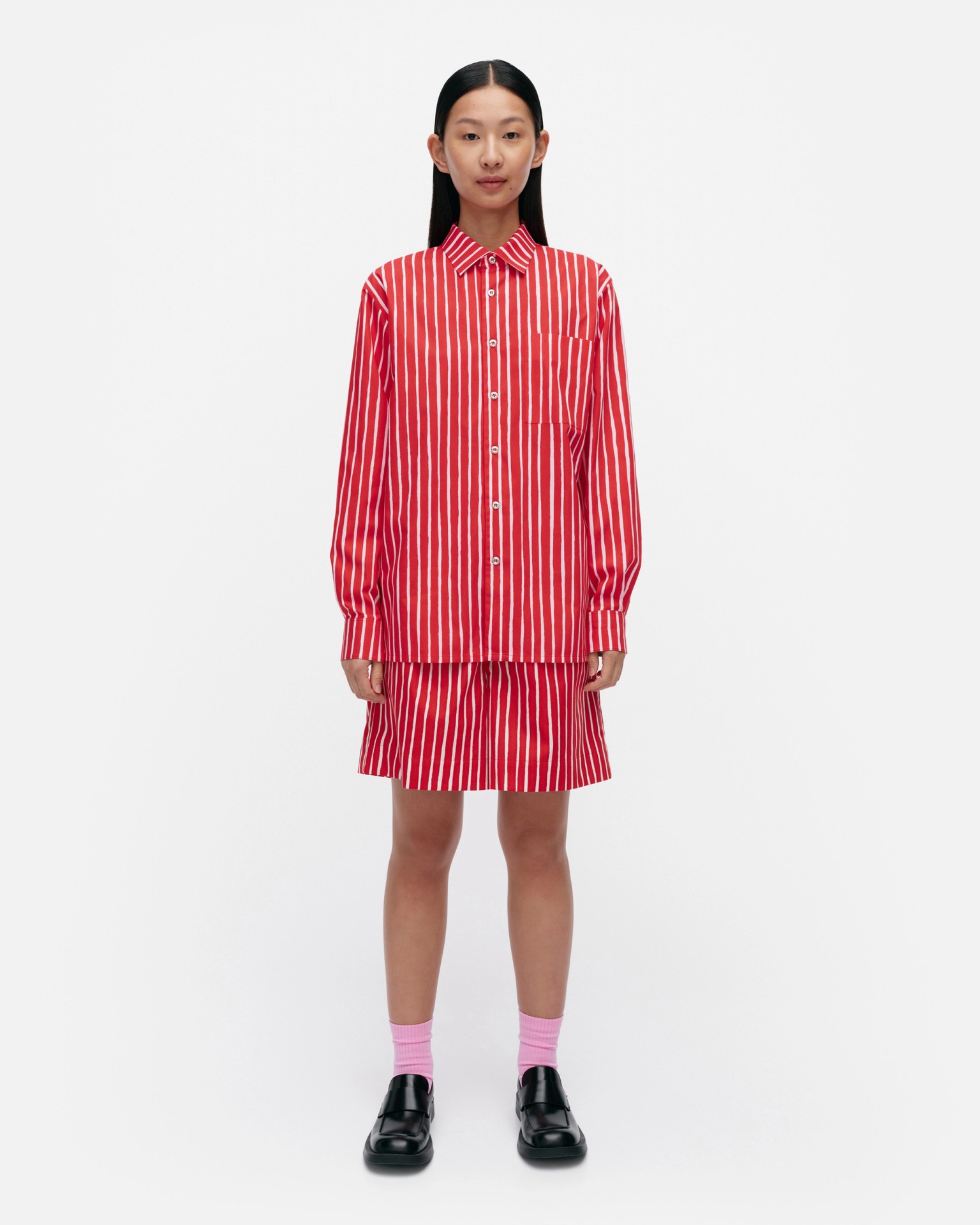 Jokapoika, Kioski cotton shirt, red, white,
