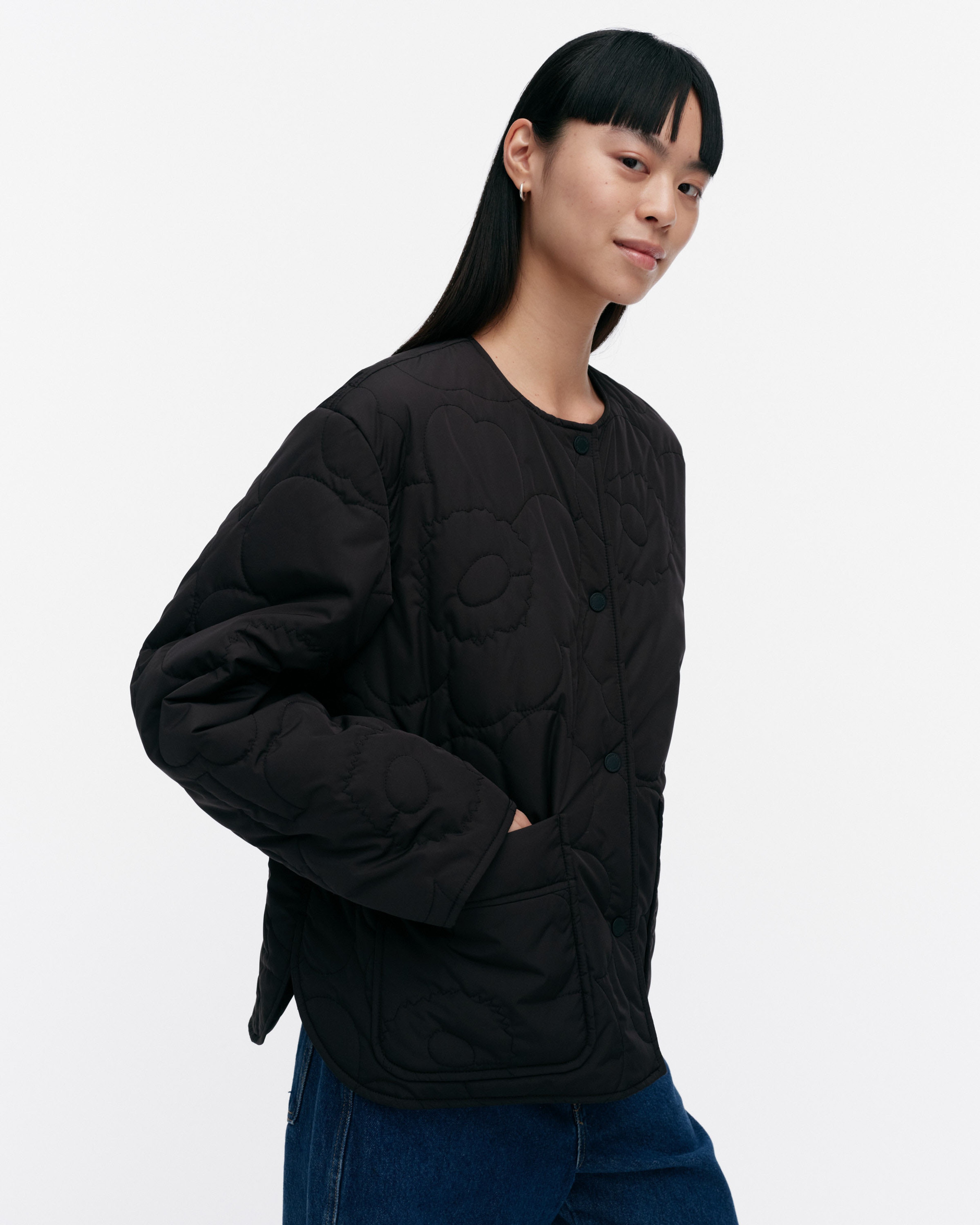 Kapseli Piirto Unikko, Lightweight padded coat, black, black,
