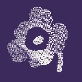 violet, off white