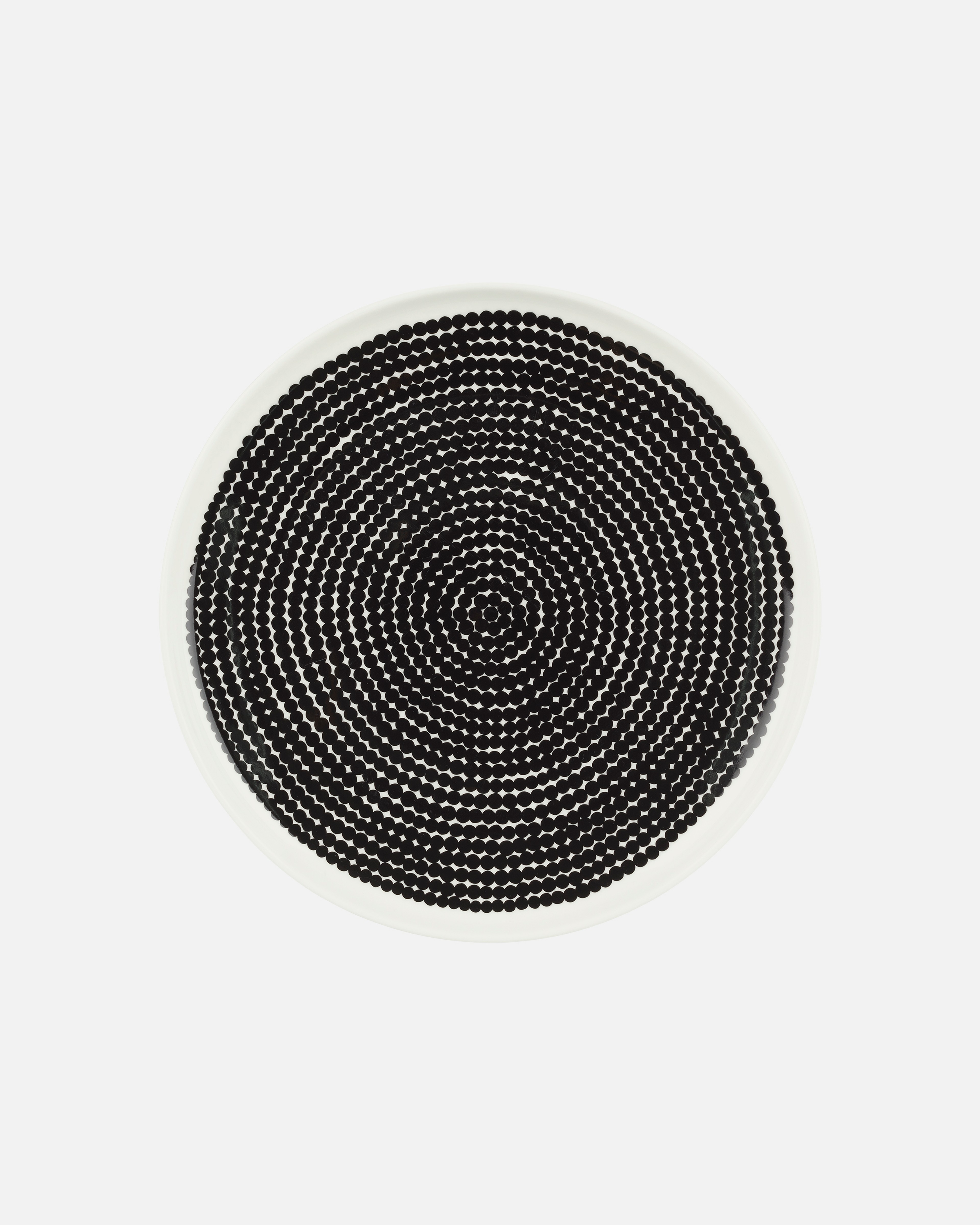 Räsymatto, Dinner plate, white, black,