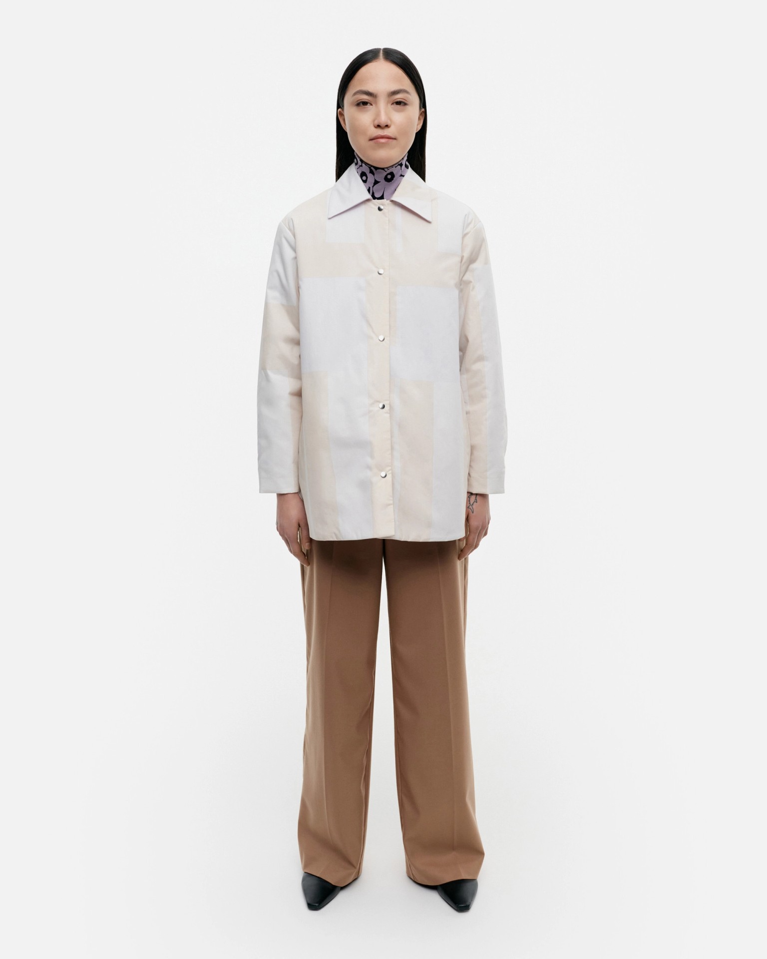 Balanssi Attika, Lightweight padded shirt, off-white, beige,