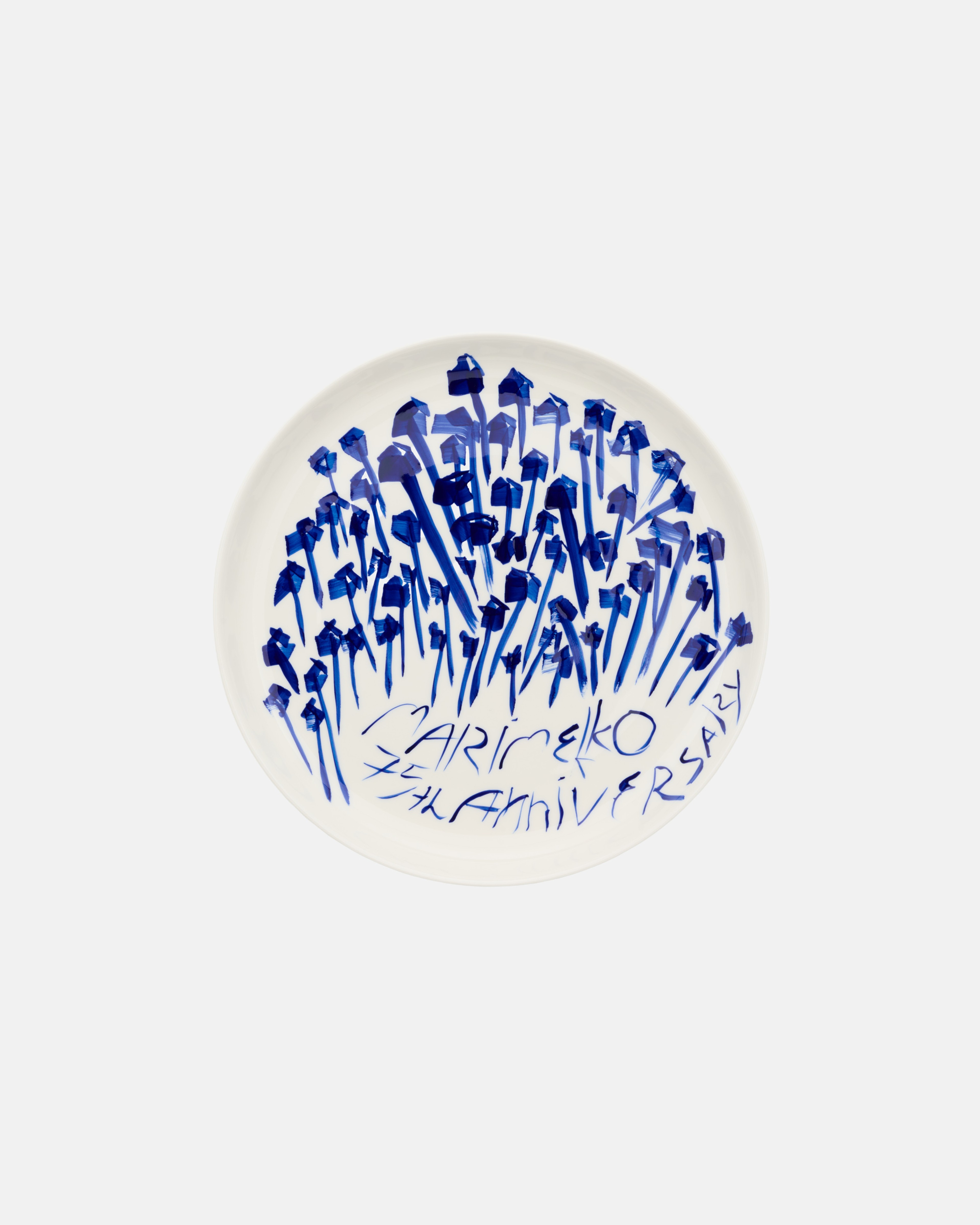 Oiva / Marimekko 75th anniversary, Collectible plate 32 cm, hand painted,