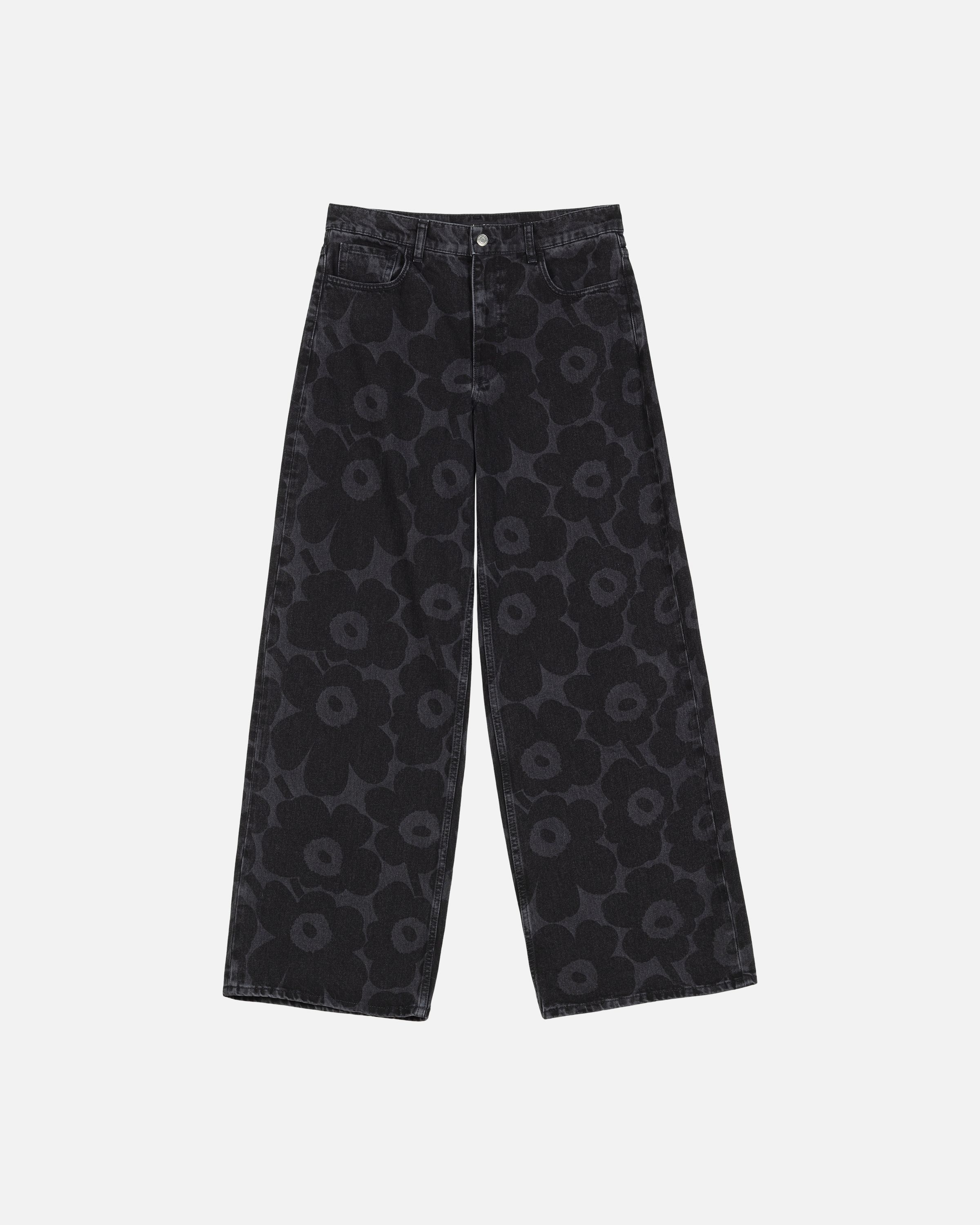 Maridenim Loose Unikko L Jeans (long) washed black | Marimekko
