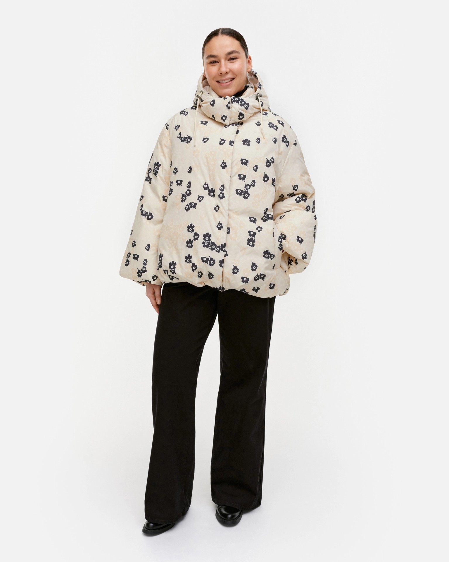 Toppa Pikkuinen Unikko, Down coat, light yellow, black, beige,