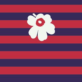 red, dark blue, white