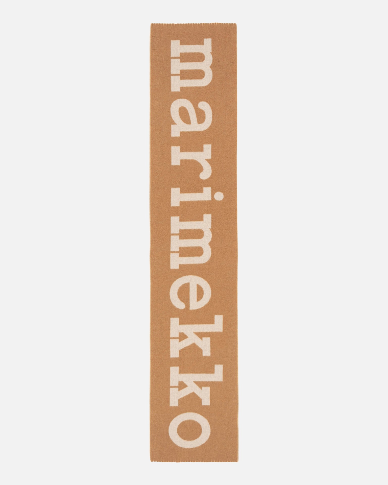 Lieddi Logo, Scarf, brown, off-white,