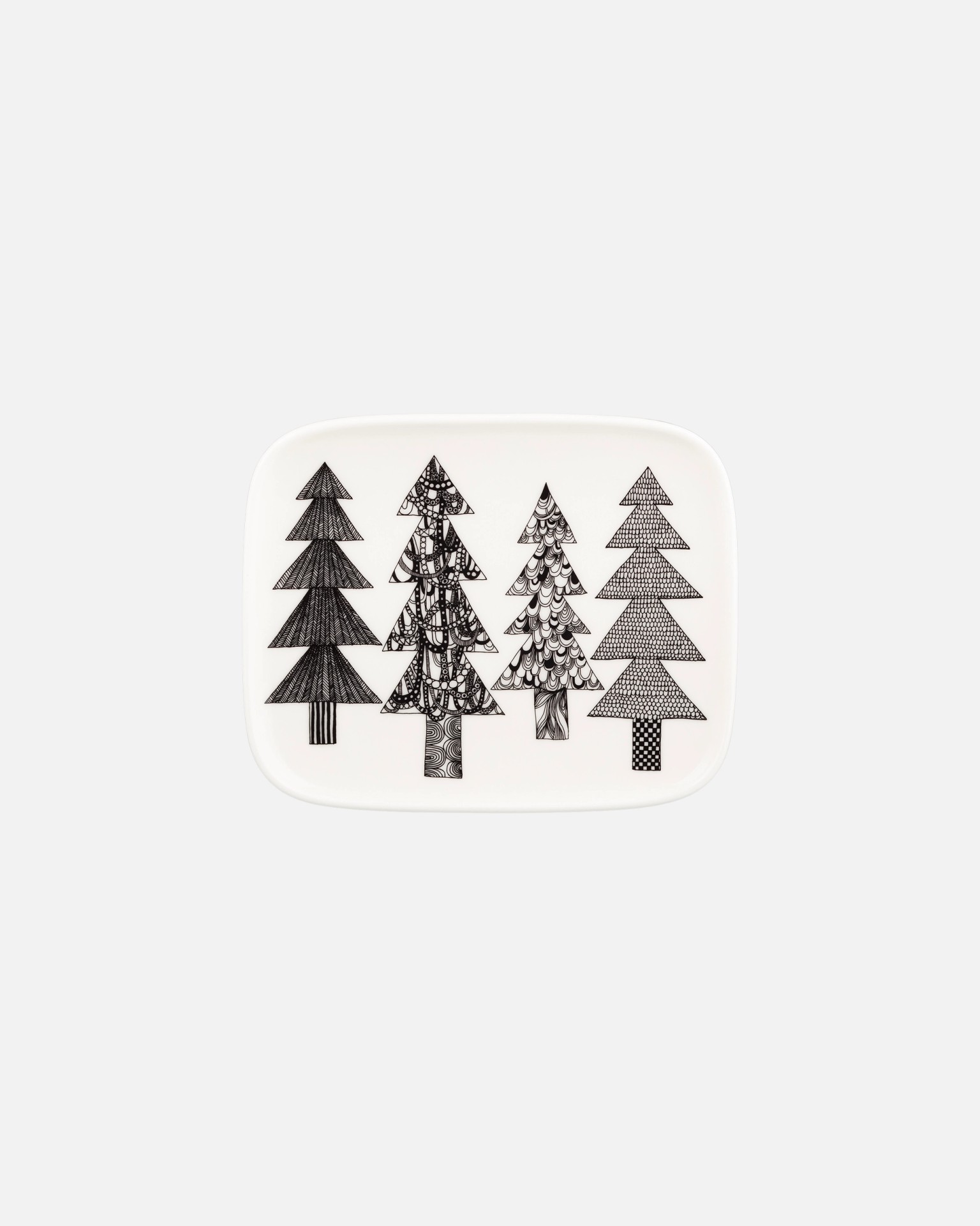 Oiva / Kuusikossa, Plate 15x12 cm, black, white,