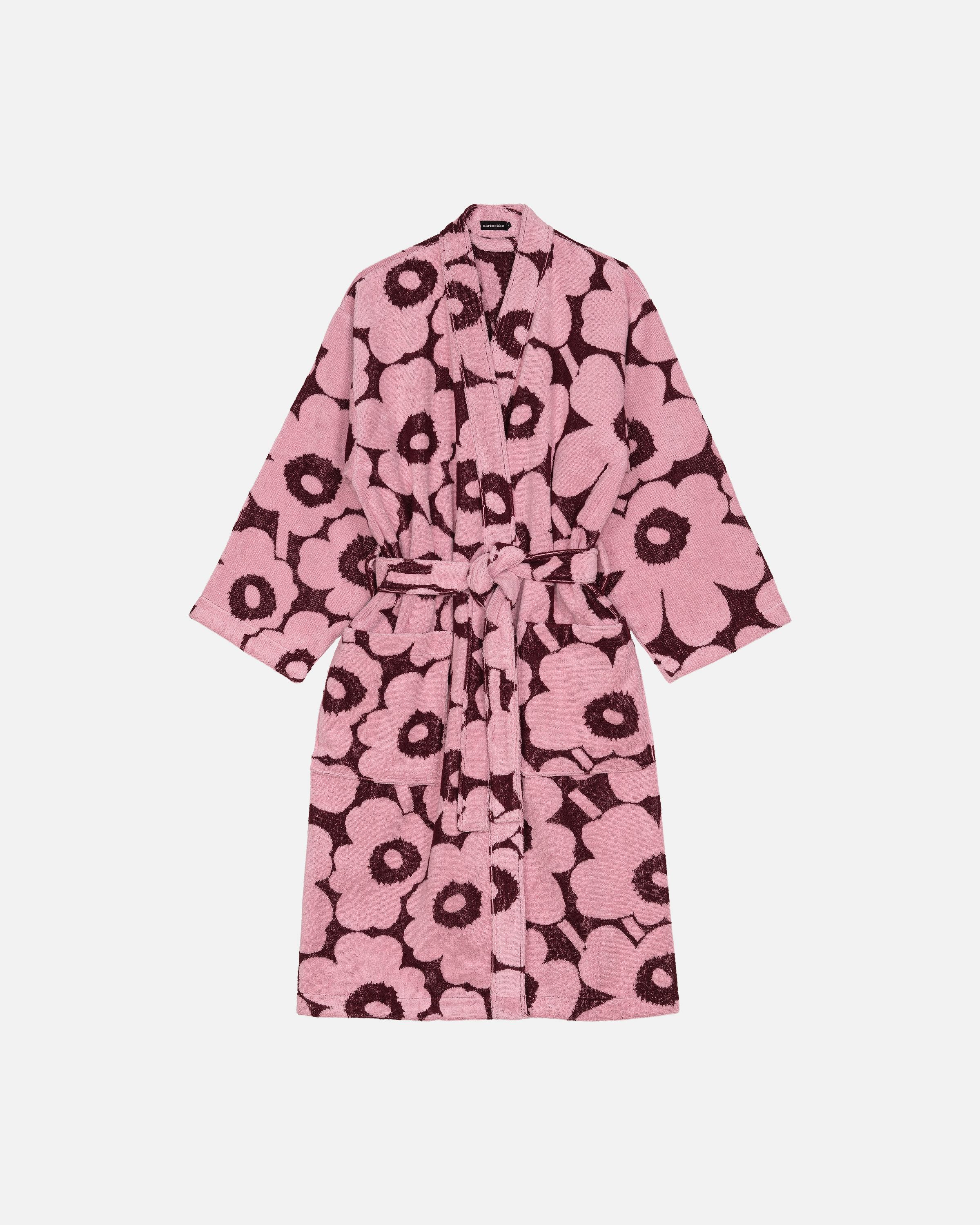 Pieni Unikko Bathrobe plum, pink | Marimekko