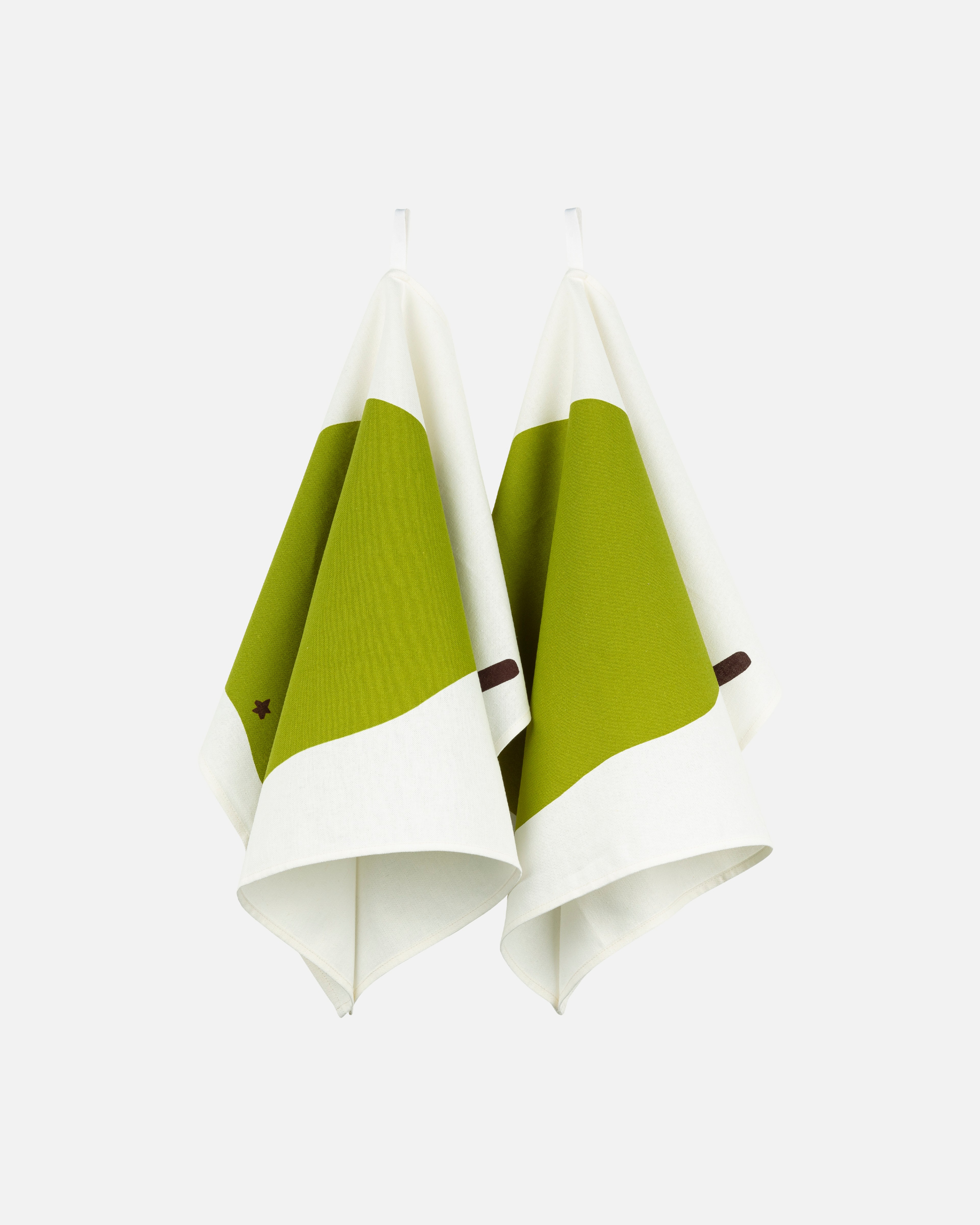 Päärynä, Tea towel 2 pcs, white,green,