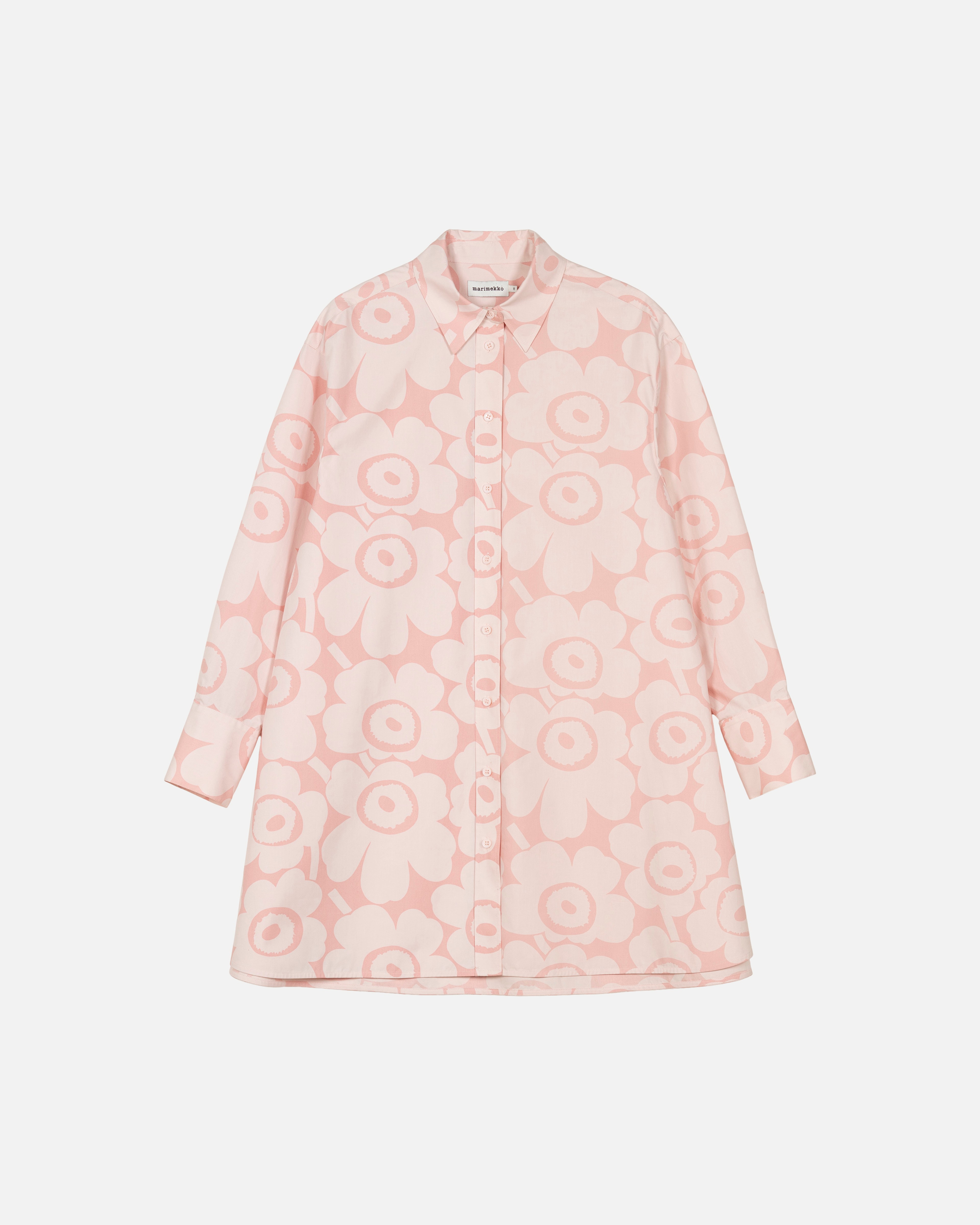 Kuvitelma Unikko, Cotton shirt dress, light pink, light pink,