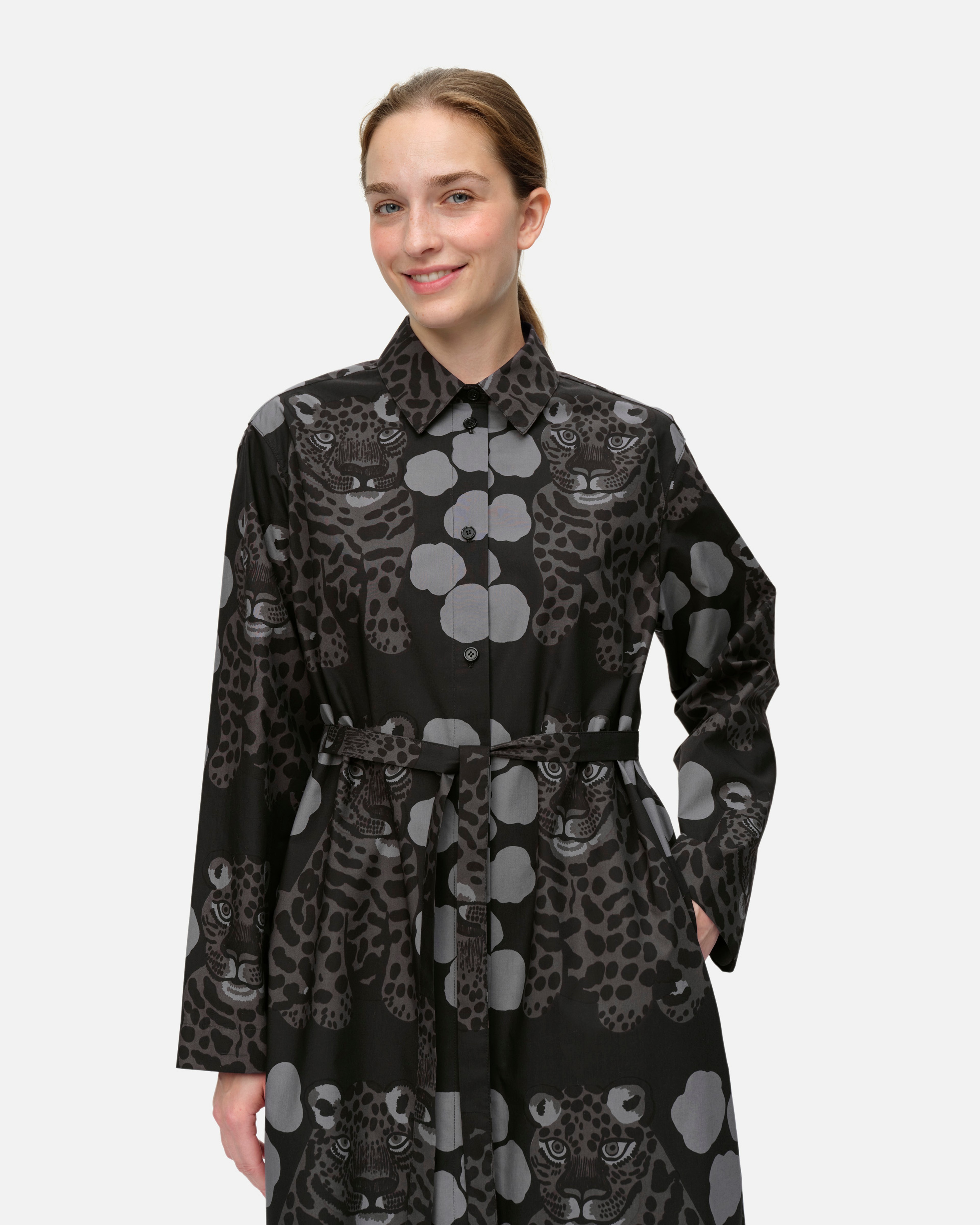 Viivain Kaksoset Puuvillapopliinimekko