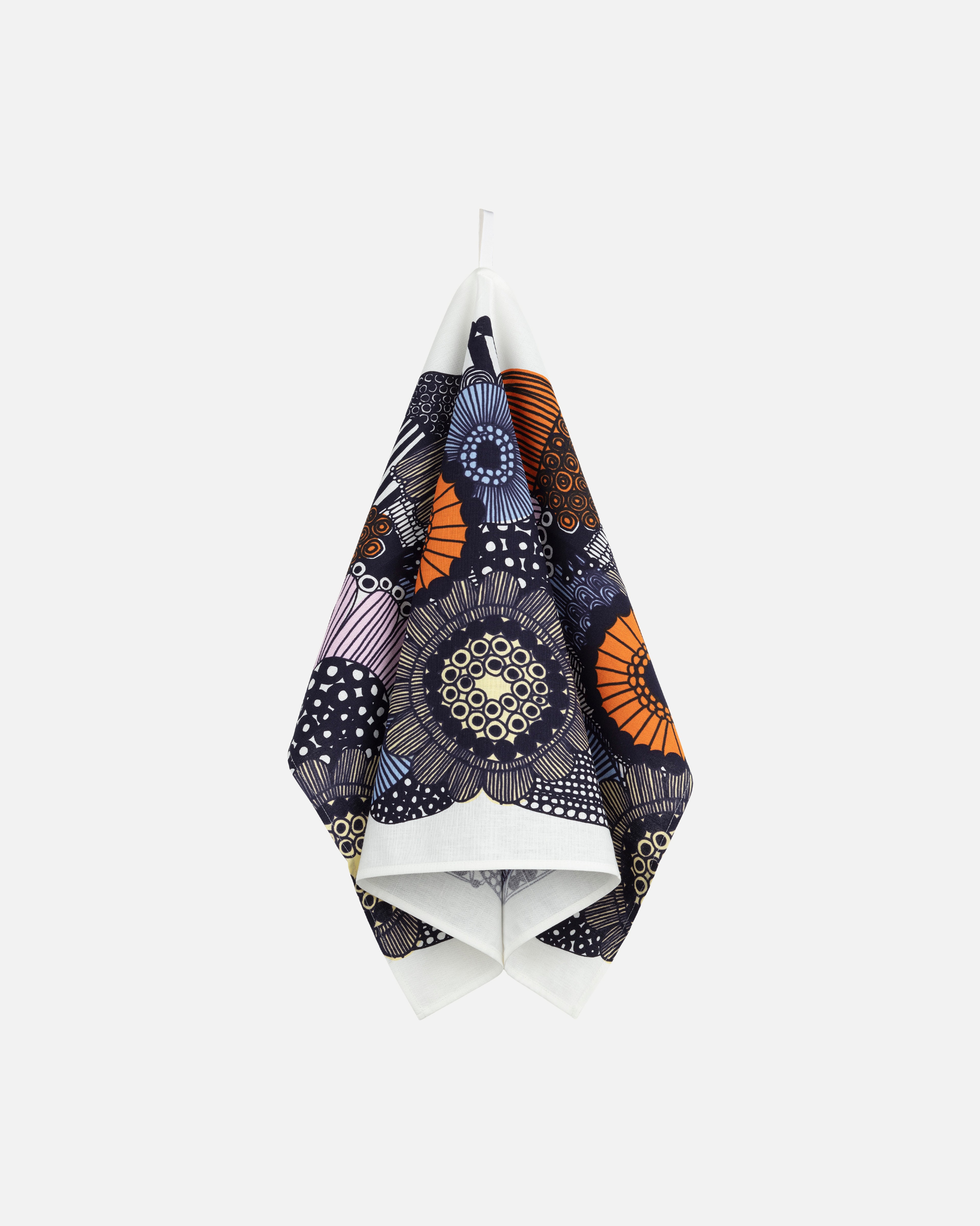 Siirtolapuutarha, Keittiöpyyhe 47x70 cm, valkoinen,vaaleankeltainen,oranssi,