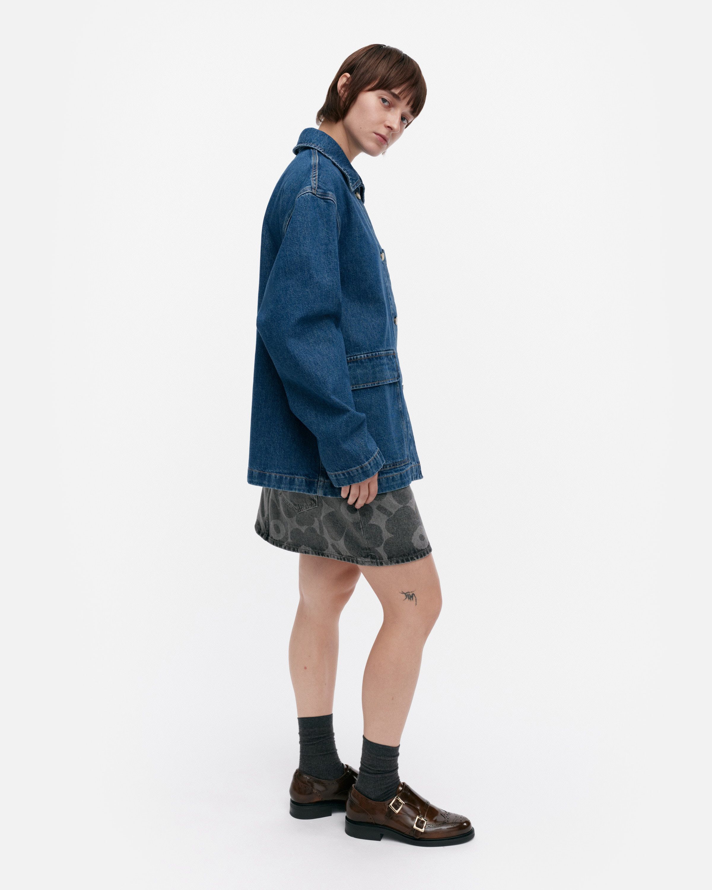 Maridenim Poweri Unikko Denim jacket | Marimekko