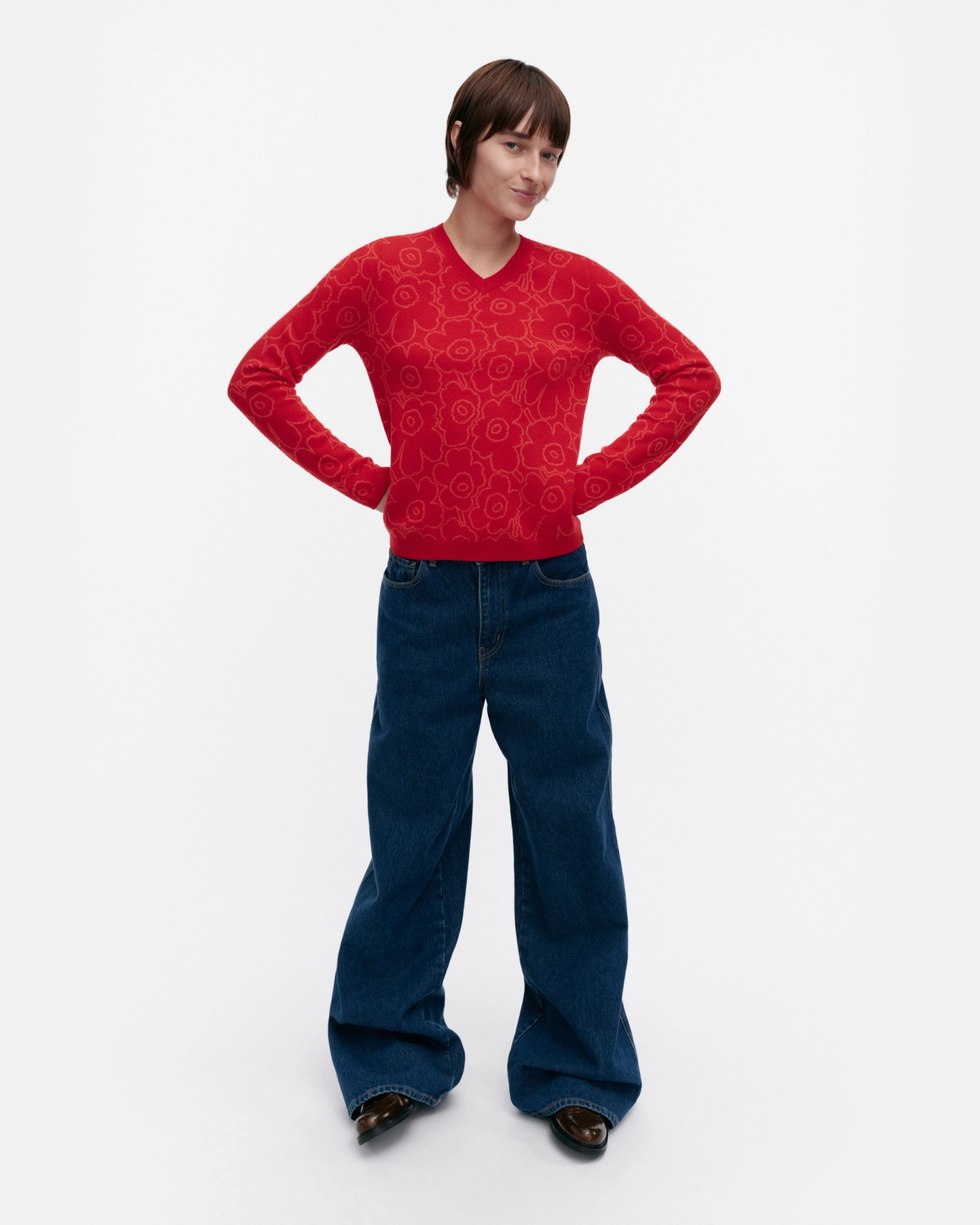 RWS Rullata Mini Piirto Unikko, Knitted pullover, red, red,