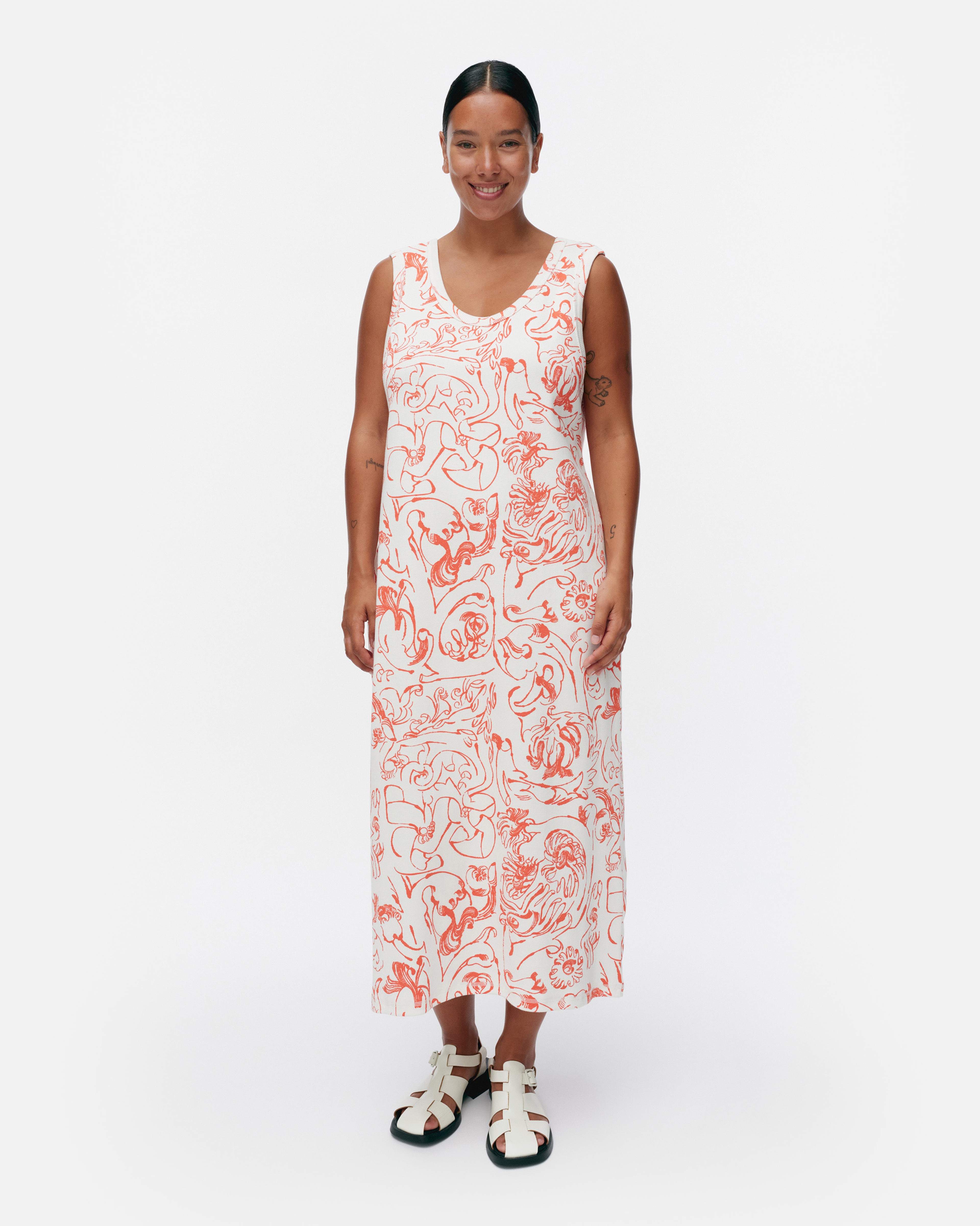 Muodostelma Cactis, Dress, white, red,