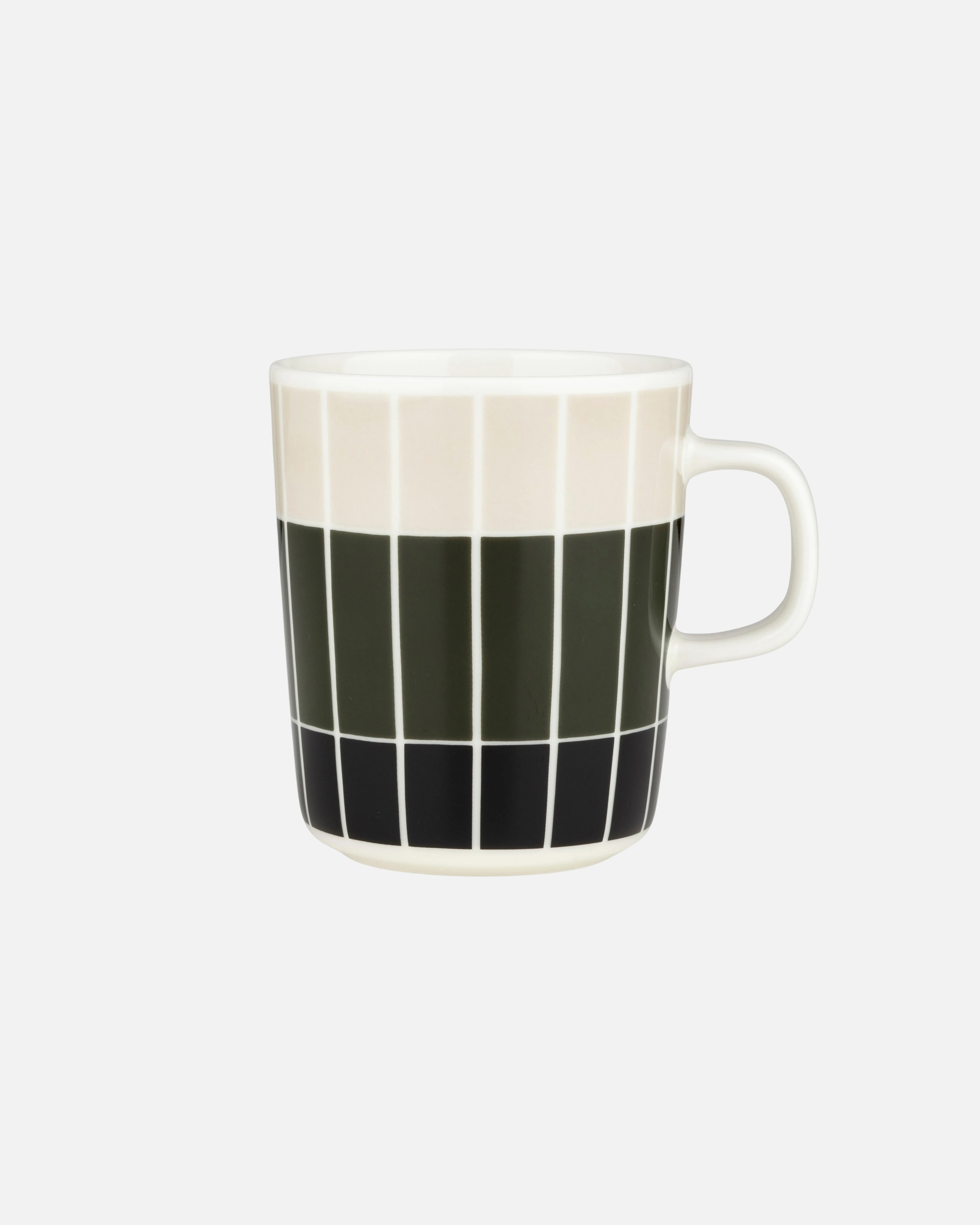 Oiva / Tiiliskivi, Muki 2,5 dl, vihreä, v.beige, musta,