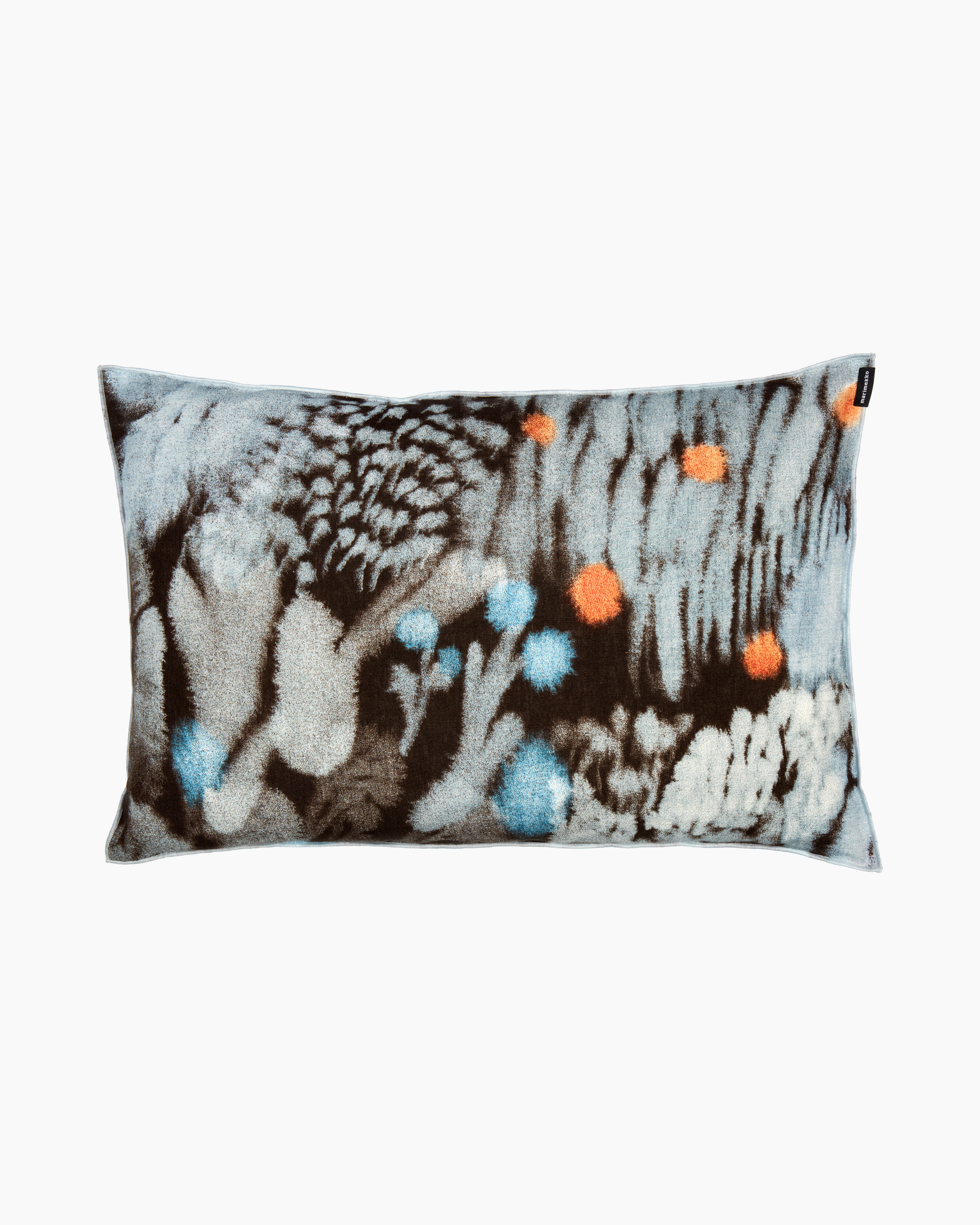 Kuisma, Cushion cover 40x60 cm, dk.brown, red, blue,