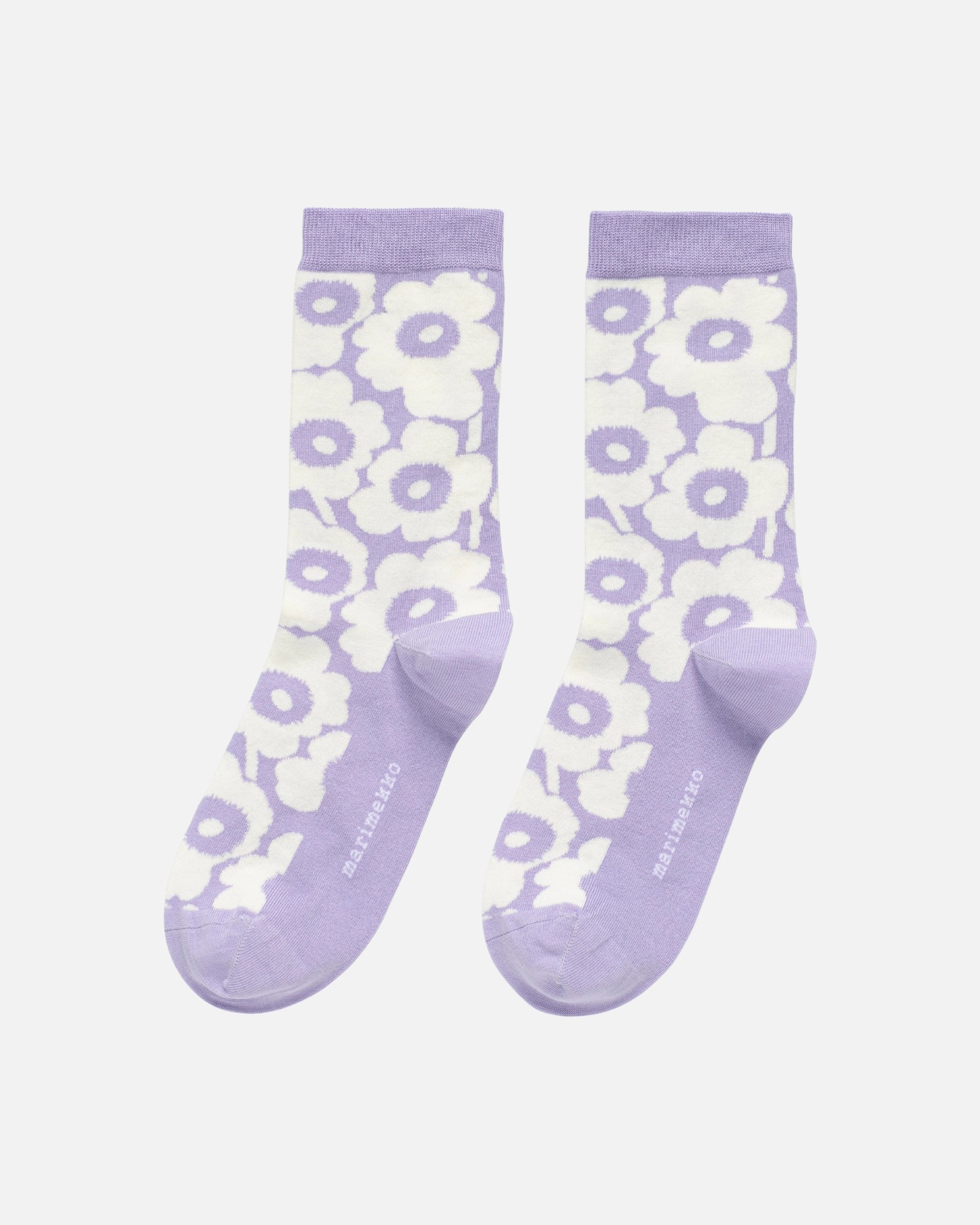 Linjaus Unikko, Socks, lilac, off white,