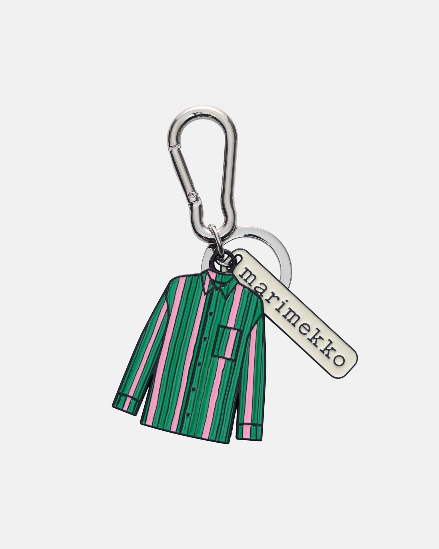 Vekku, Kioski key chain, green, light pink,