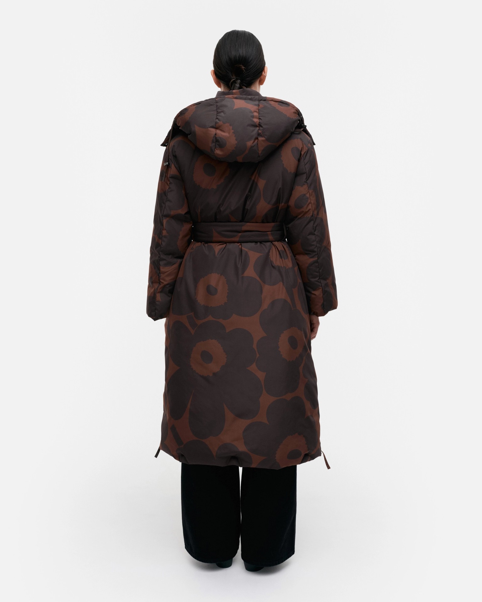 Suoja Unikko, Down coat, dark brown, brown,