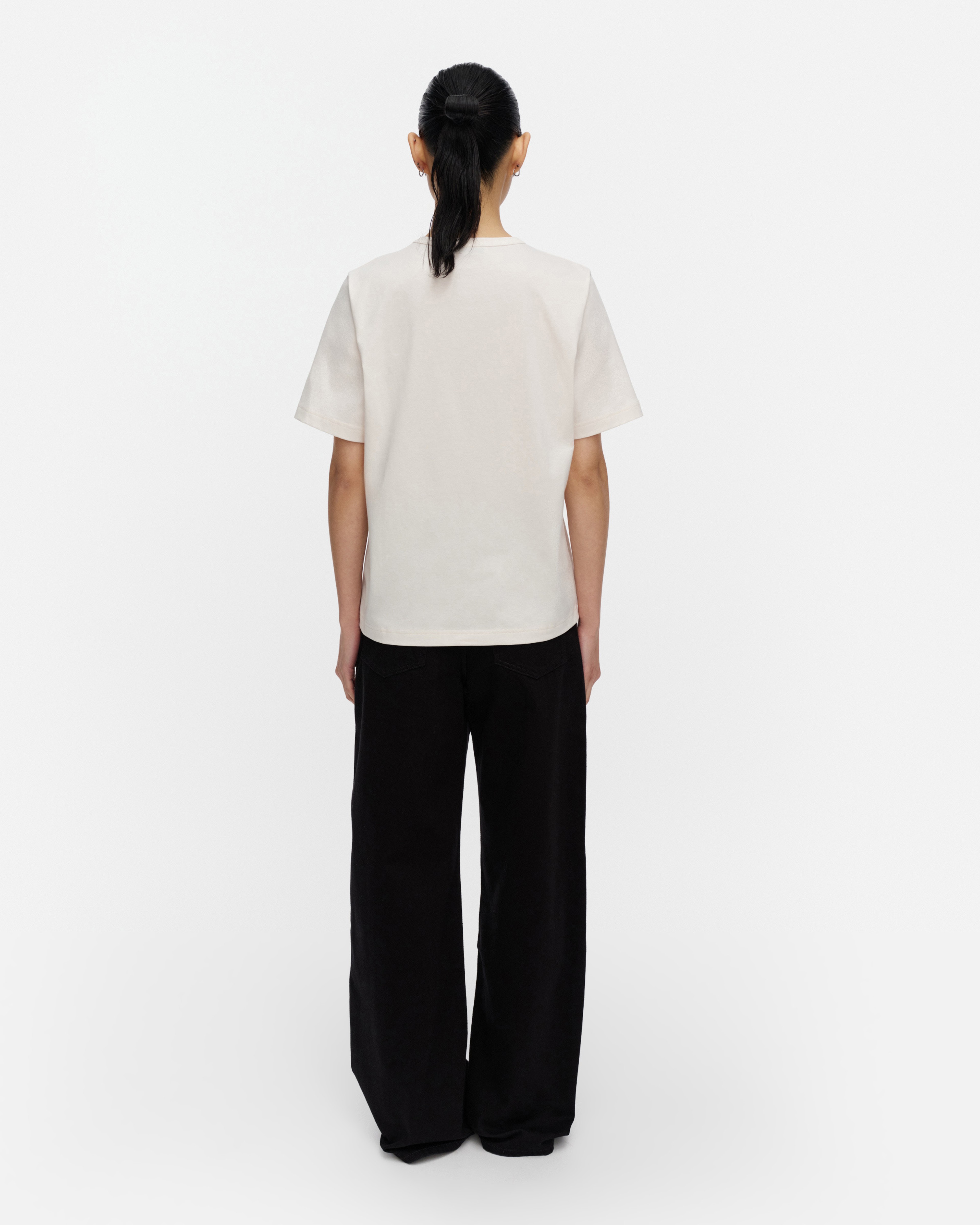 Erna Unikko Placement, Kioski t-shirt, off white, green,