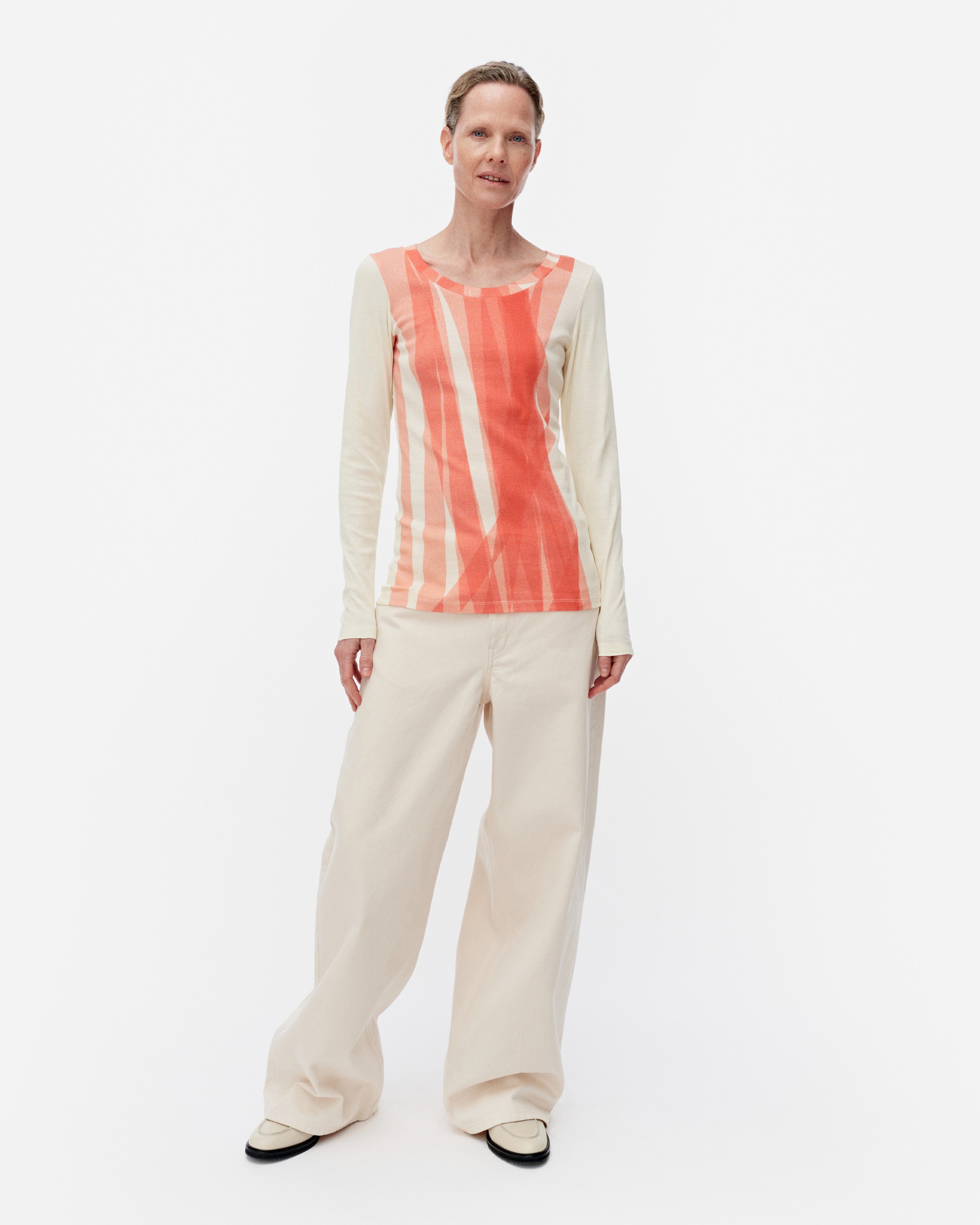 Kuulto Vire, Shirt, light yellow, orange,