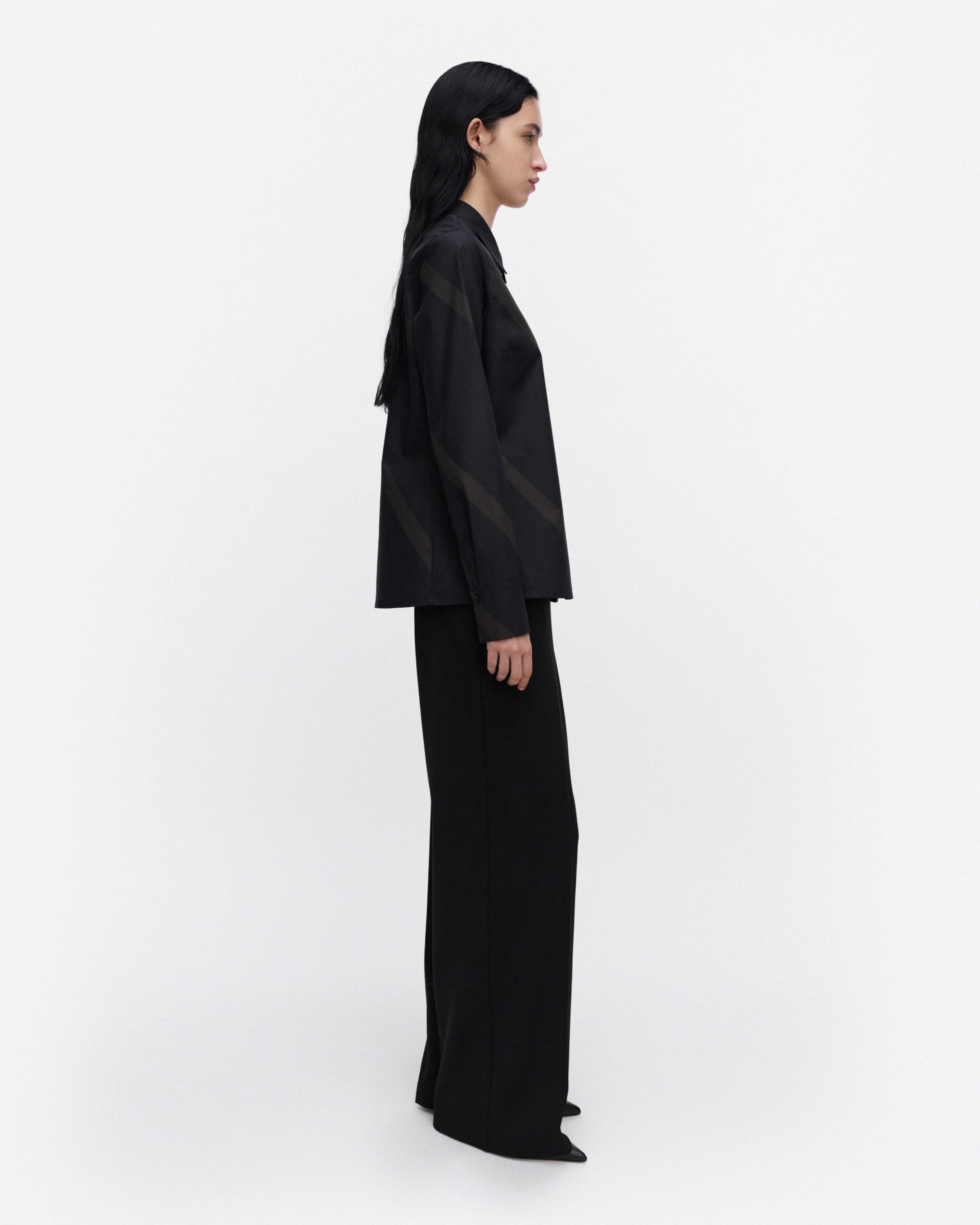 Uudestaan Basso, Blouse, black, dark grey,