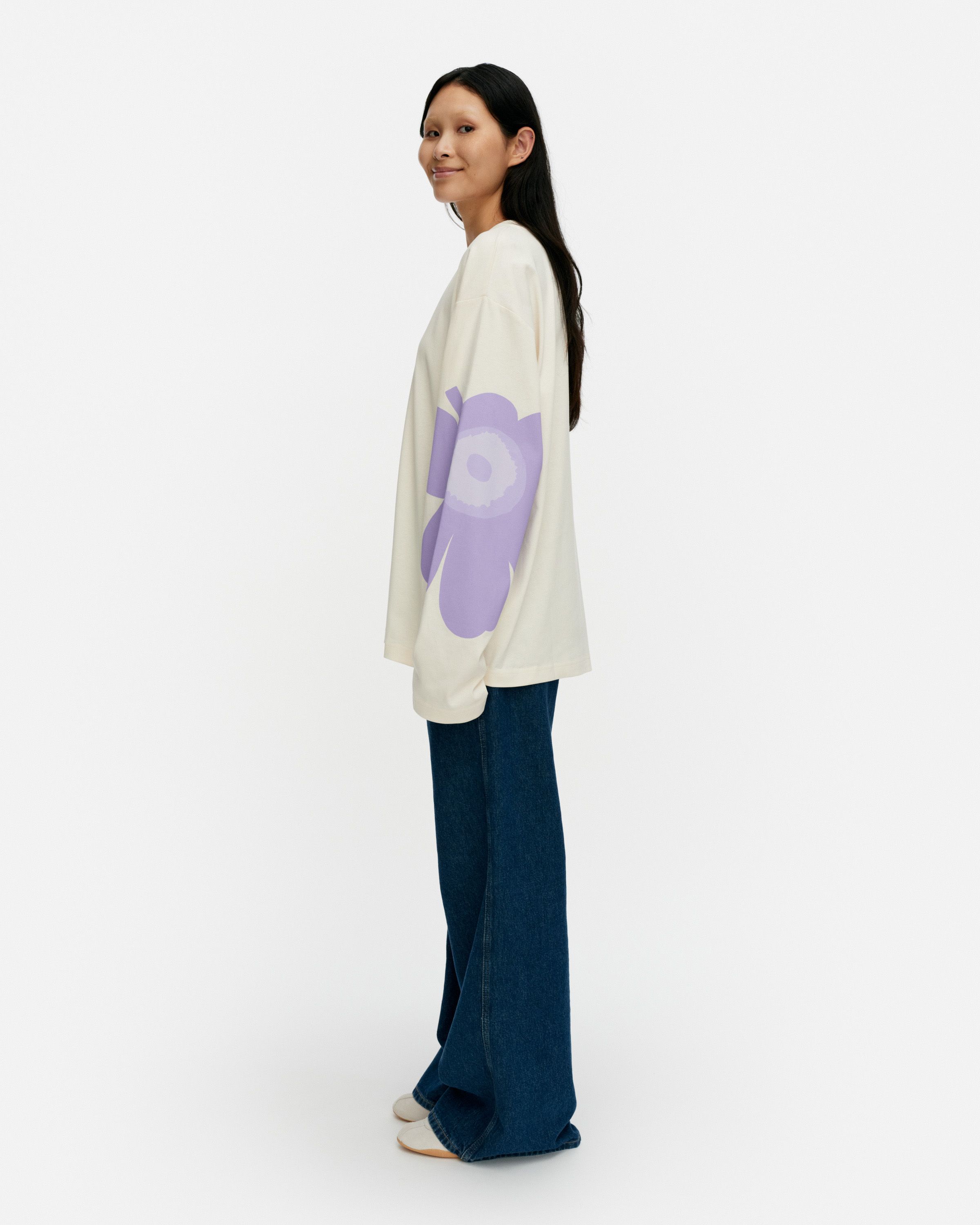 ●SALE●marimekko UNIKKOカットソー XS完売デザイン Marimekko Aukio Unikko Cashmere Pullover Gray - Eleish Van Breems Home