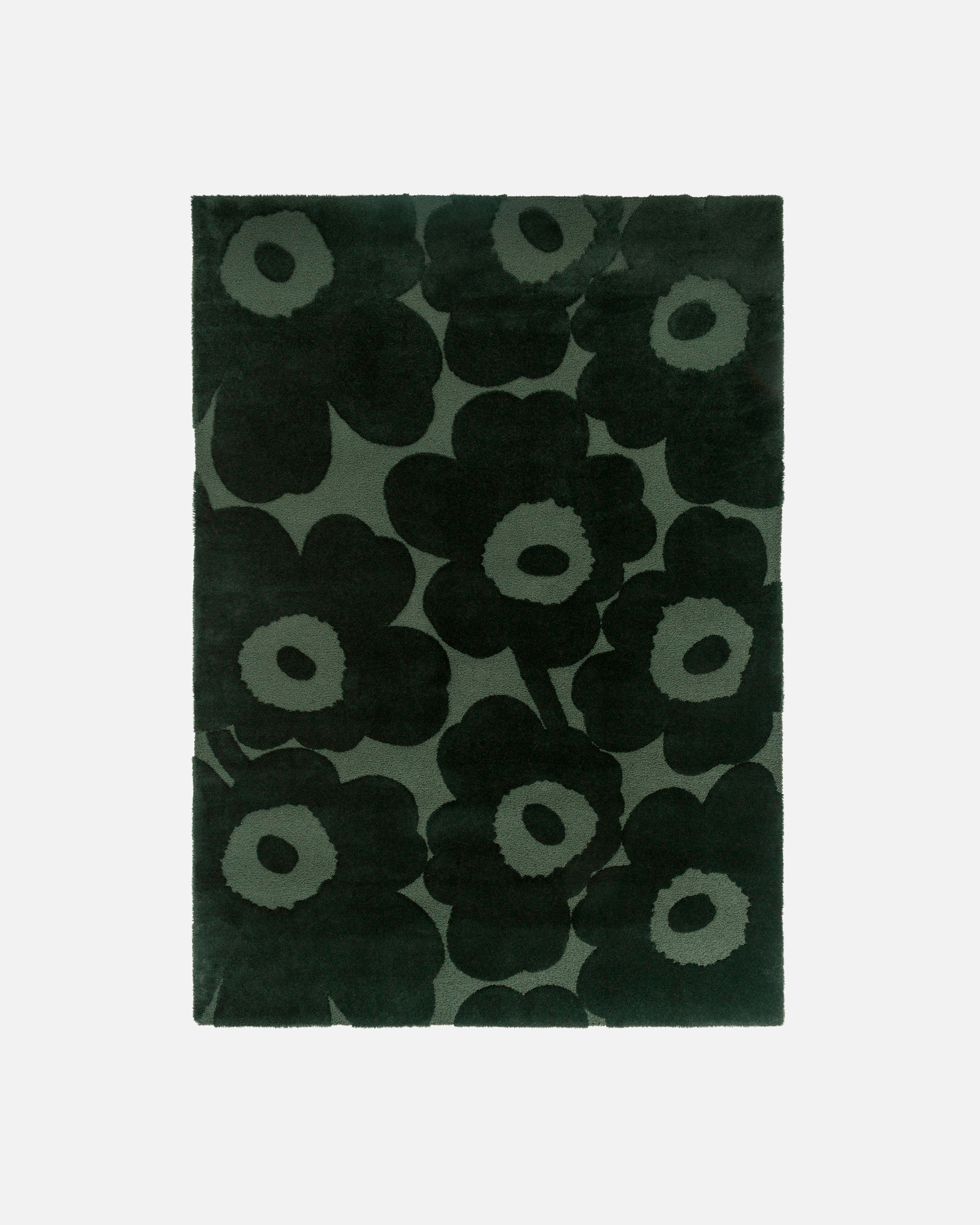 Unikko, Matto 170x240 cm, tumman vihreä,