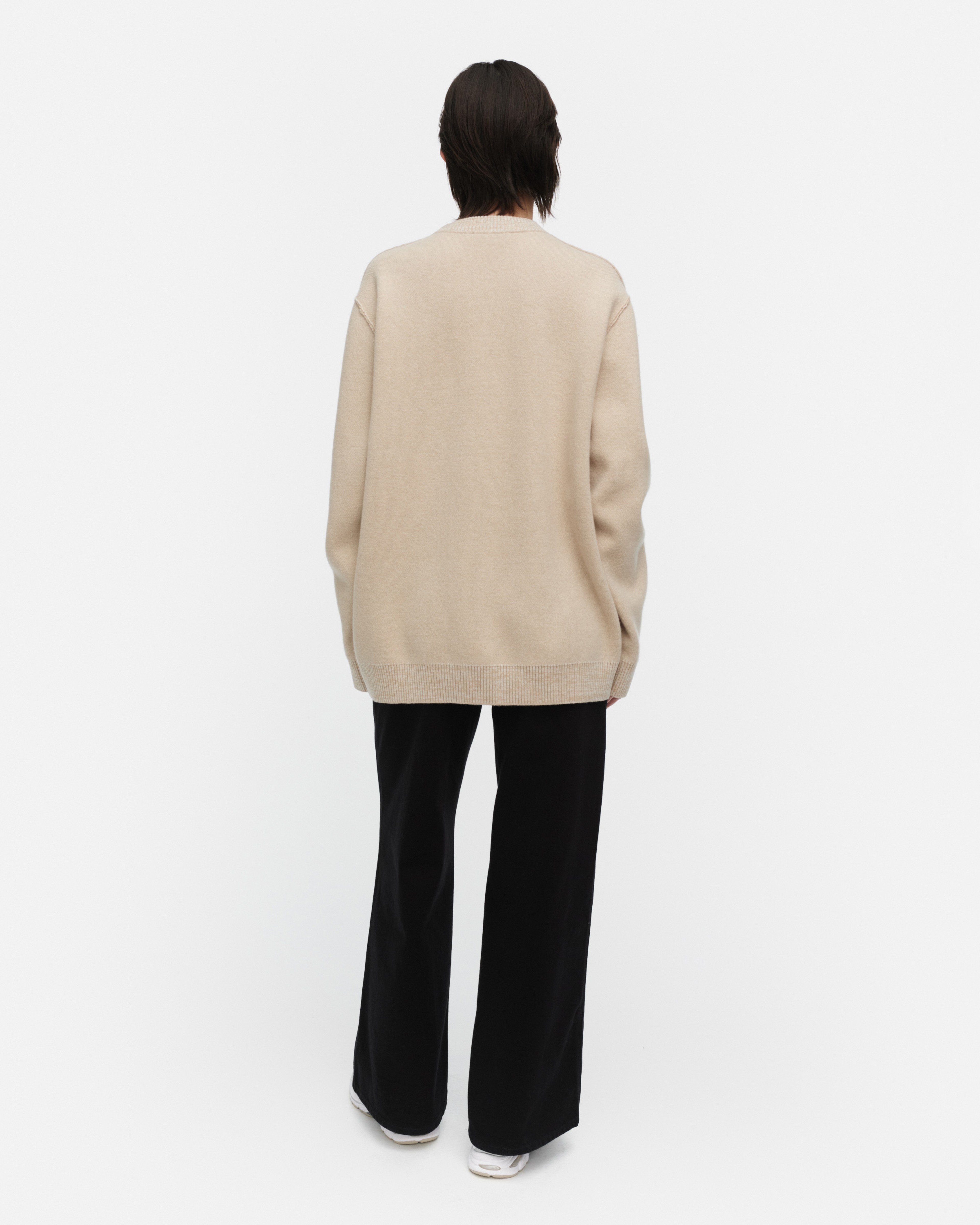 RWS Ruusut Vihkiruusu, Knitted wool pullover, beige, off white,