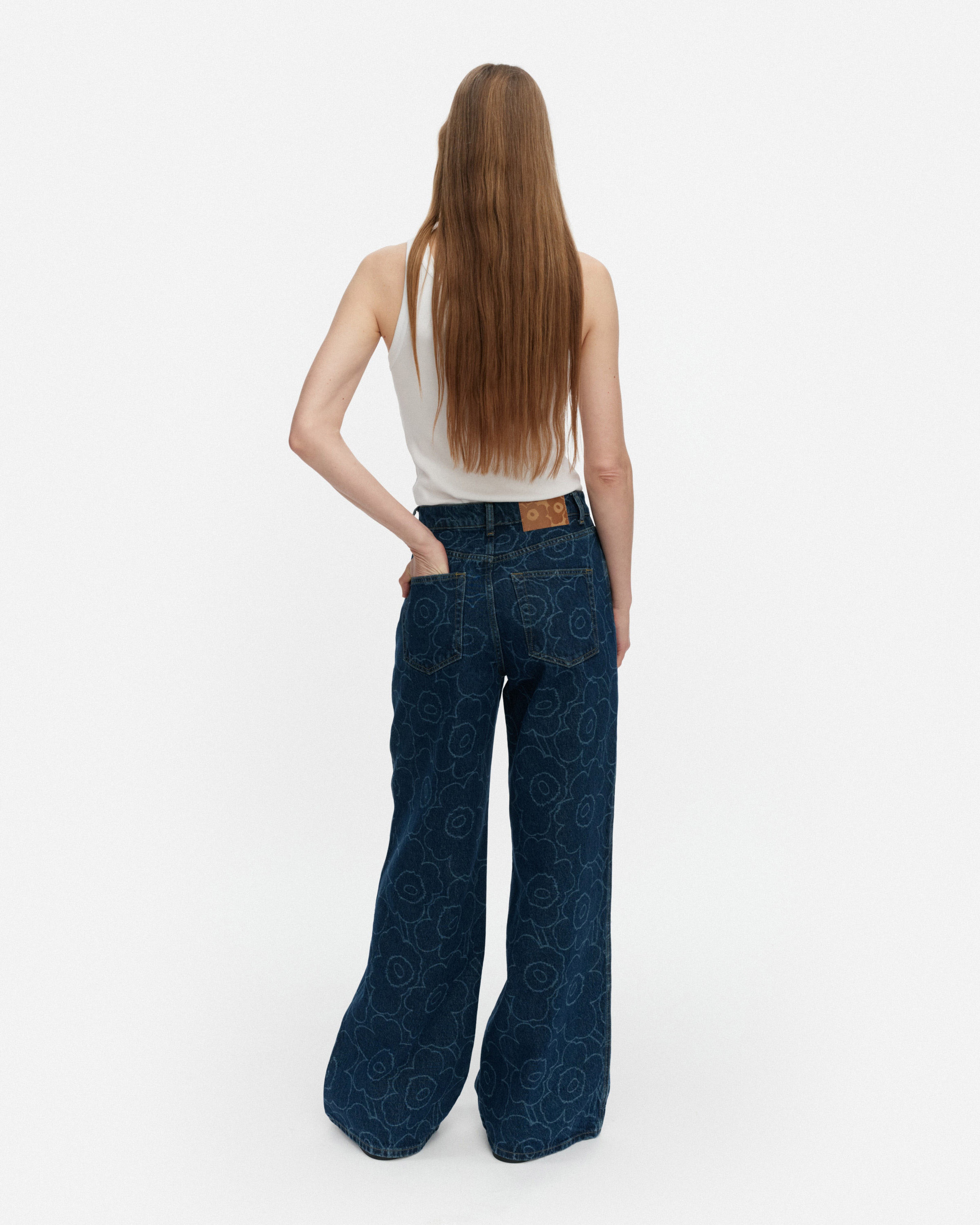 Maridenim Wide Piirto Unikko, Jeans, mid indigo,