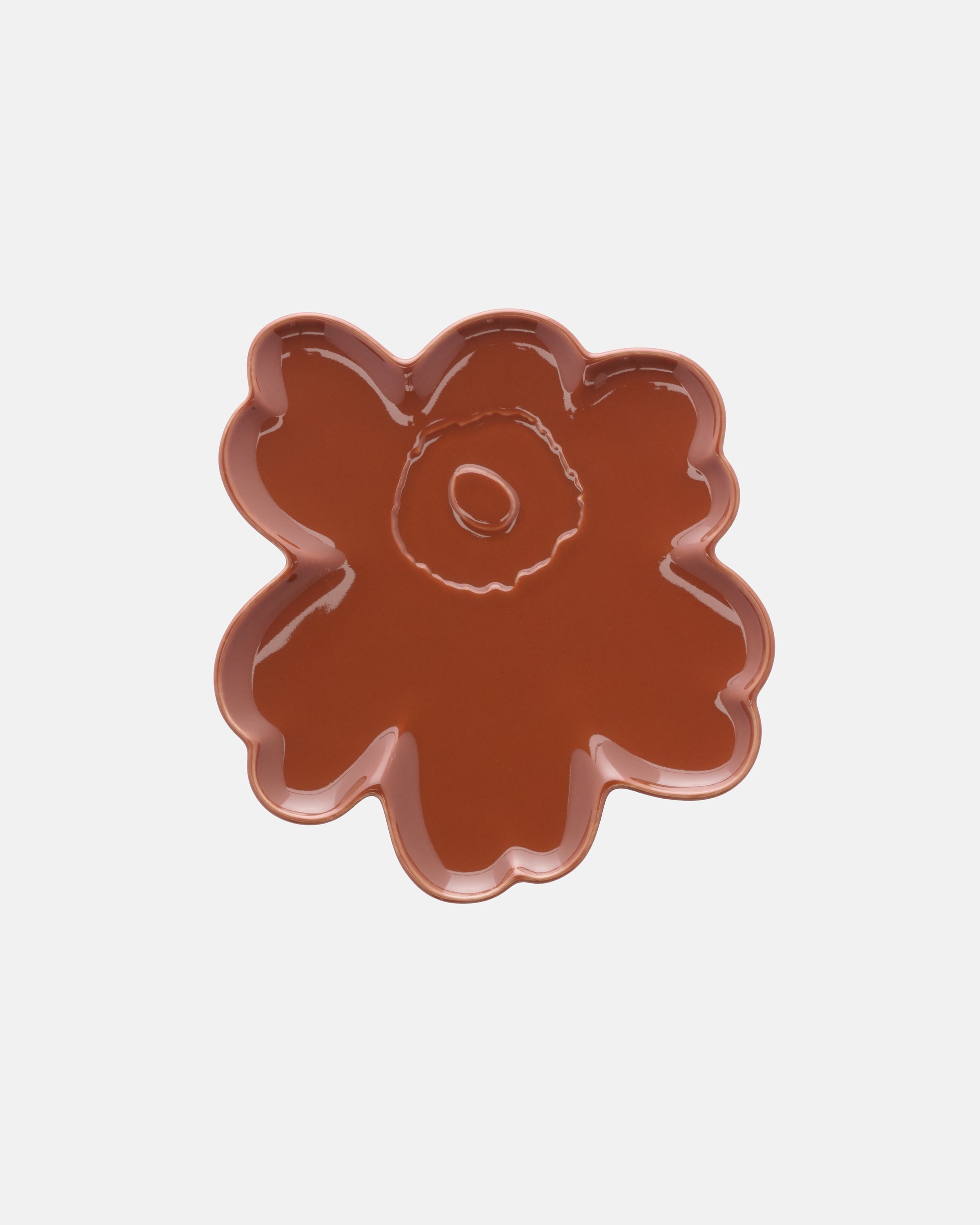Unikko Salad plate chestnut | Marimekko