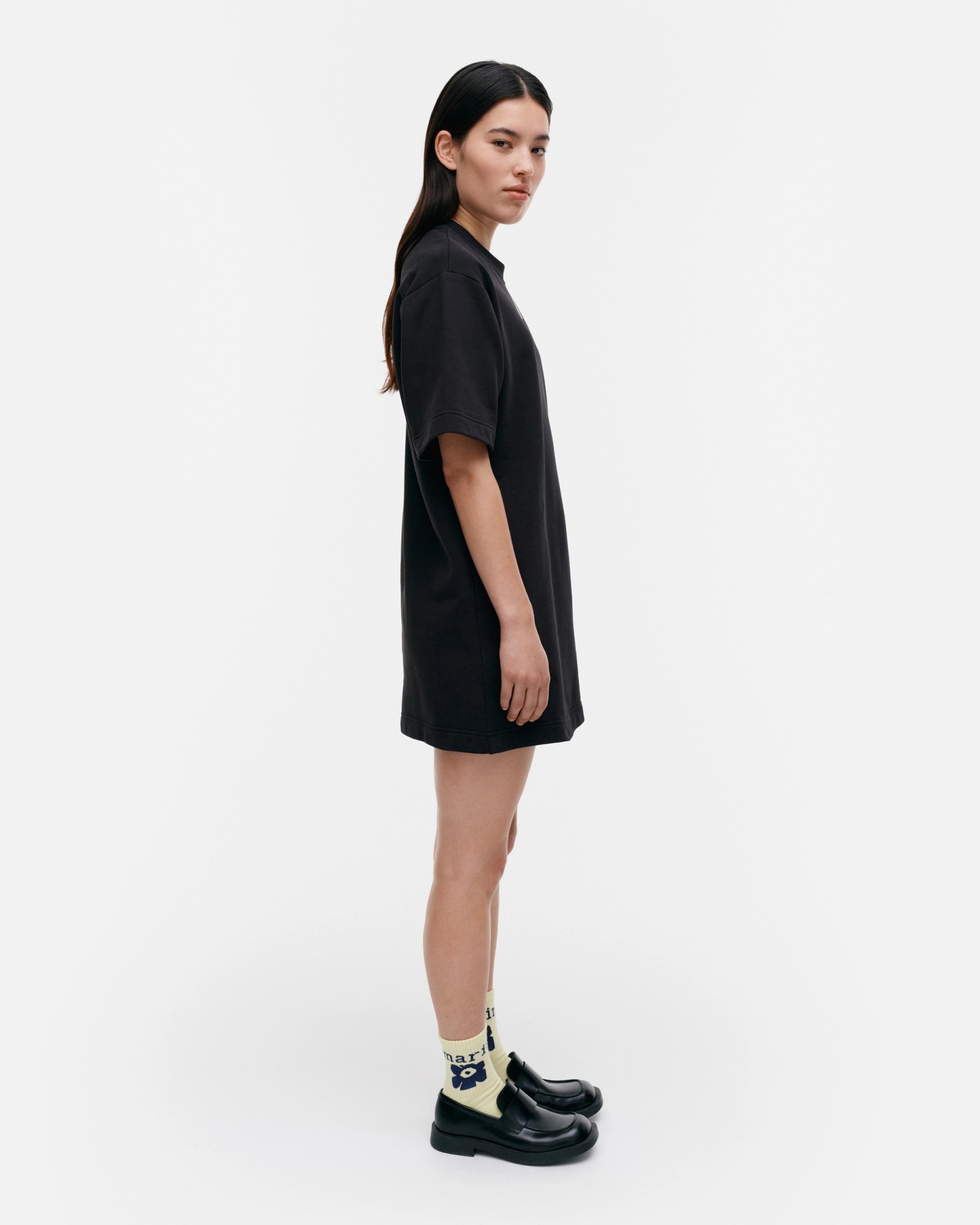 Laser Unikko Placement, Kioski t-shirt dress, black, off white,
