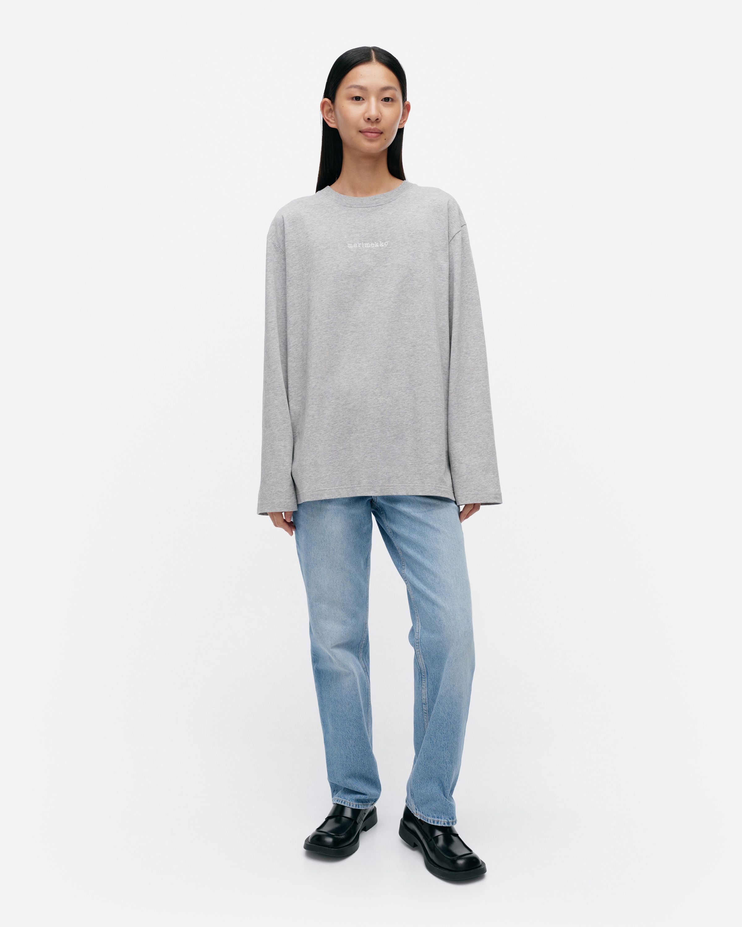 【2024SS】marimekko マリメッコ/Biitti Logo Placement Tシャツ Biitti Logo Placement Kioski jersey top | Marimekko