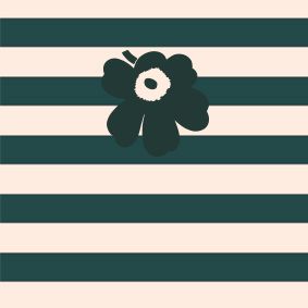 dark green, off white