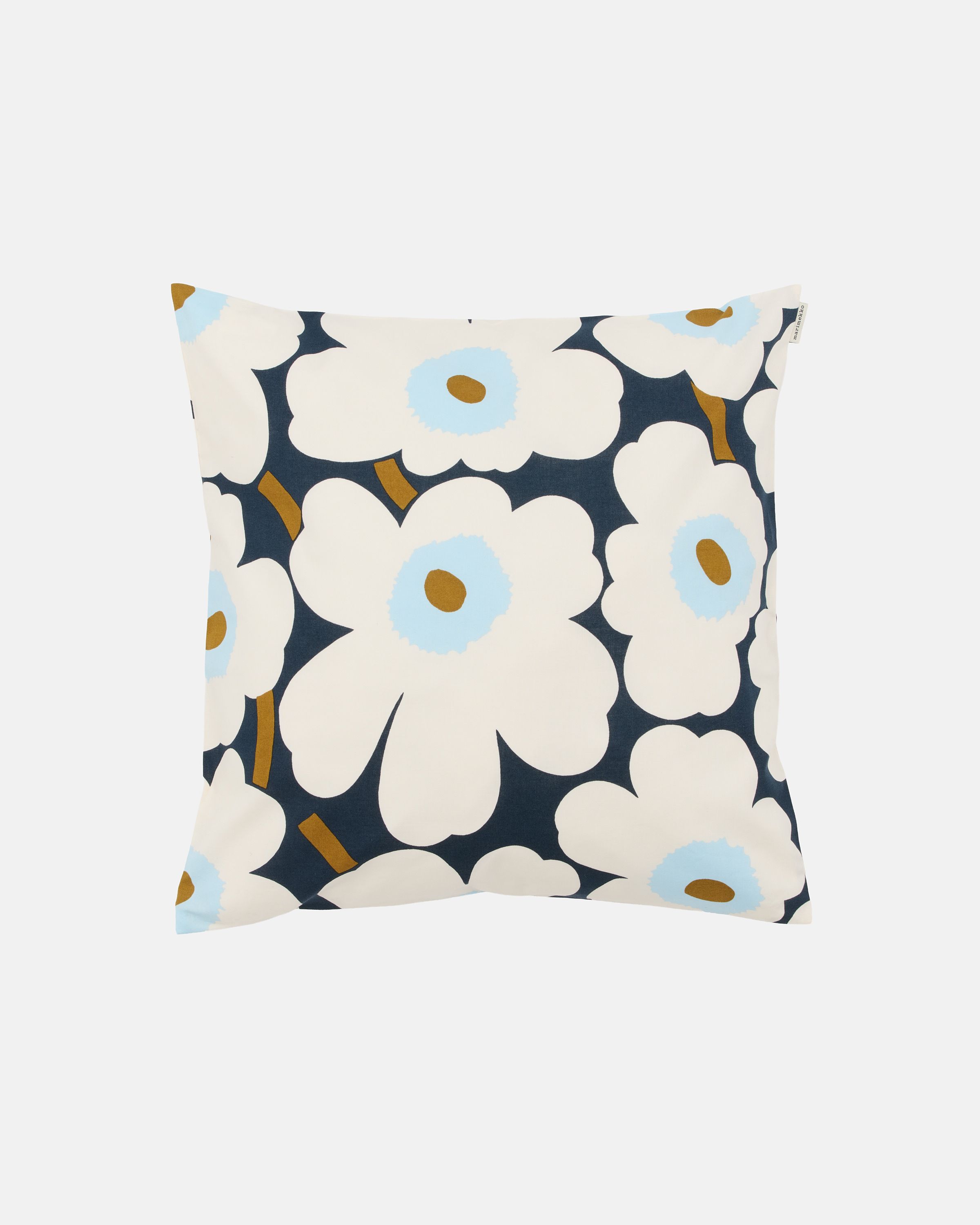 Pieni Unikko Cushion cover 50x50 cm blueberry, white, cold blue