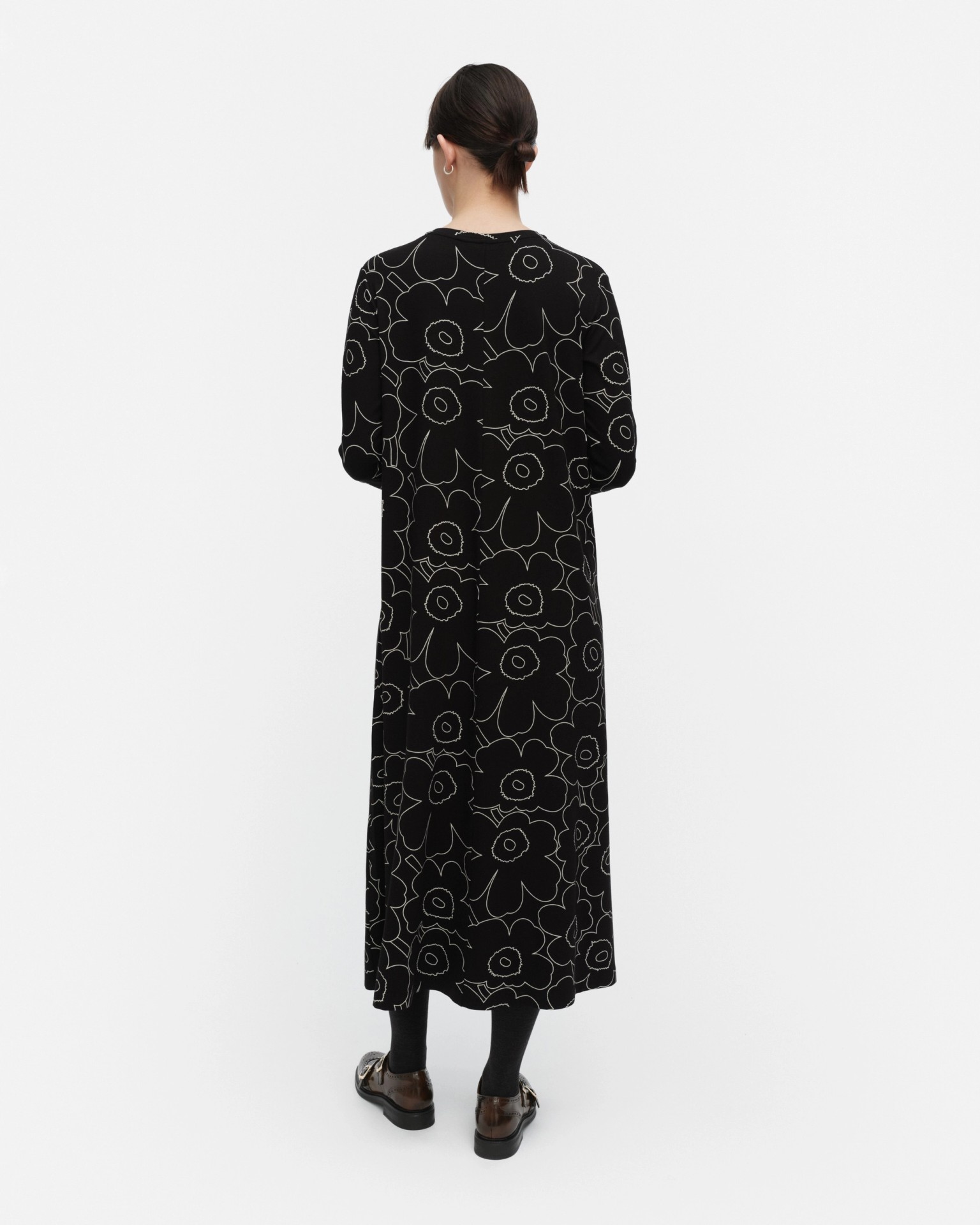 Kolmin Piirto Unikko, Jersey dress, black, off white,