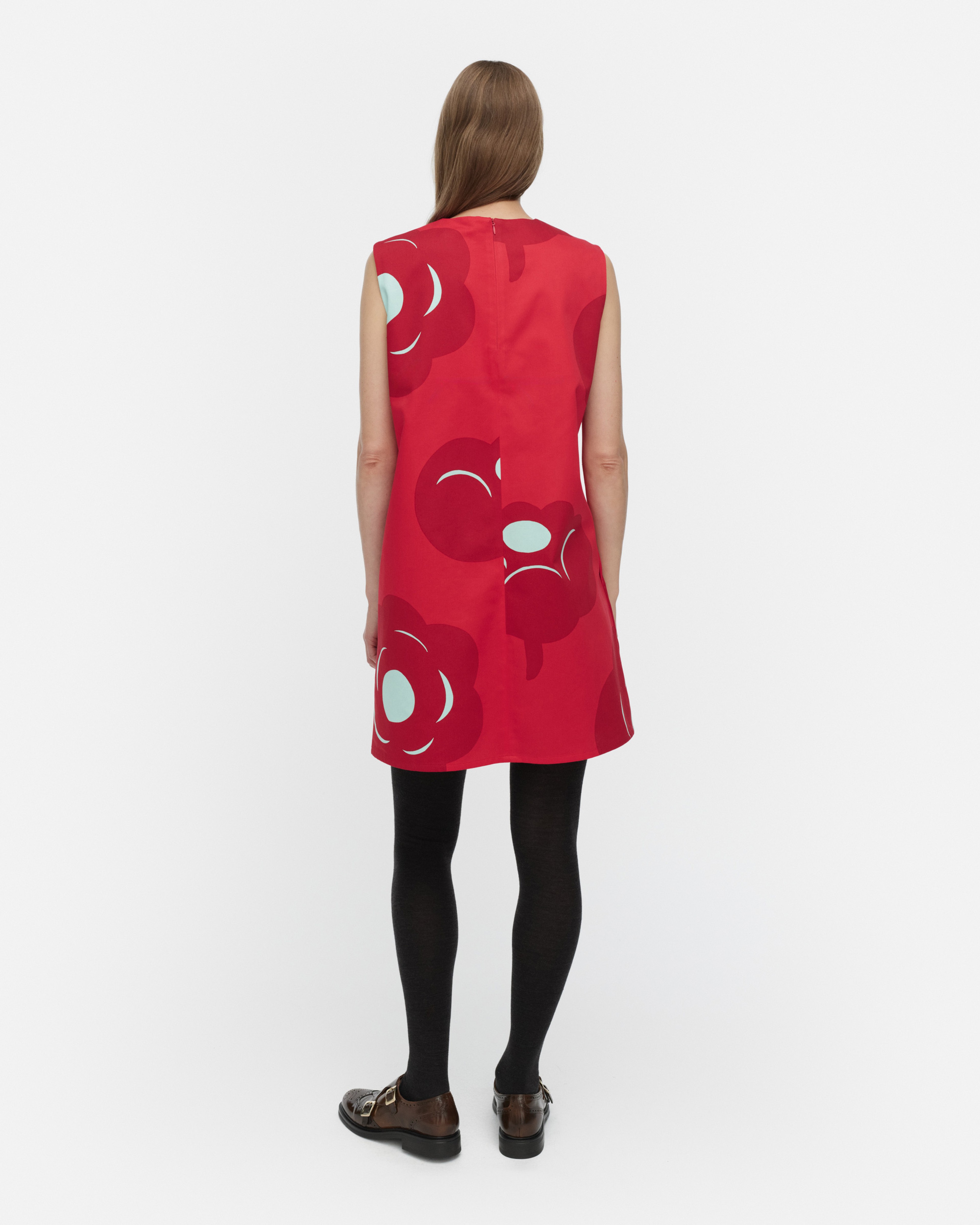 Siluetti Tumma, Marimini dress, red, dark red, light turquoise,