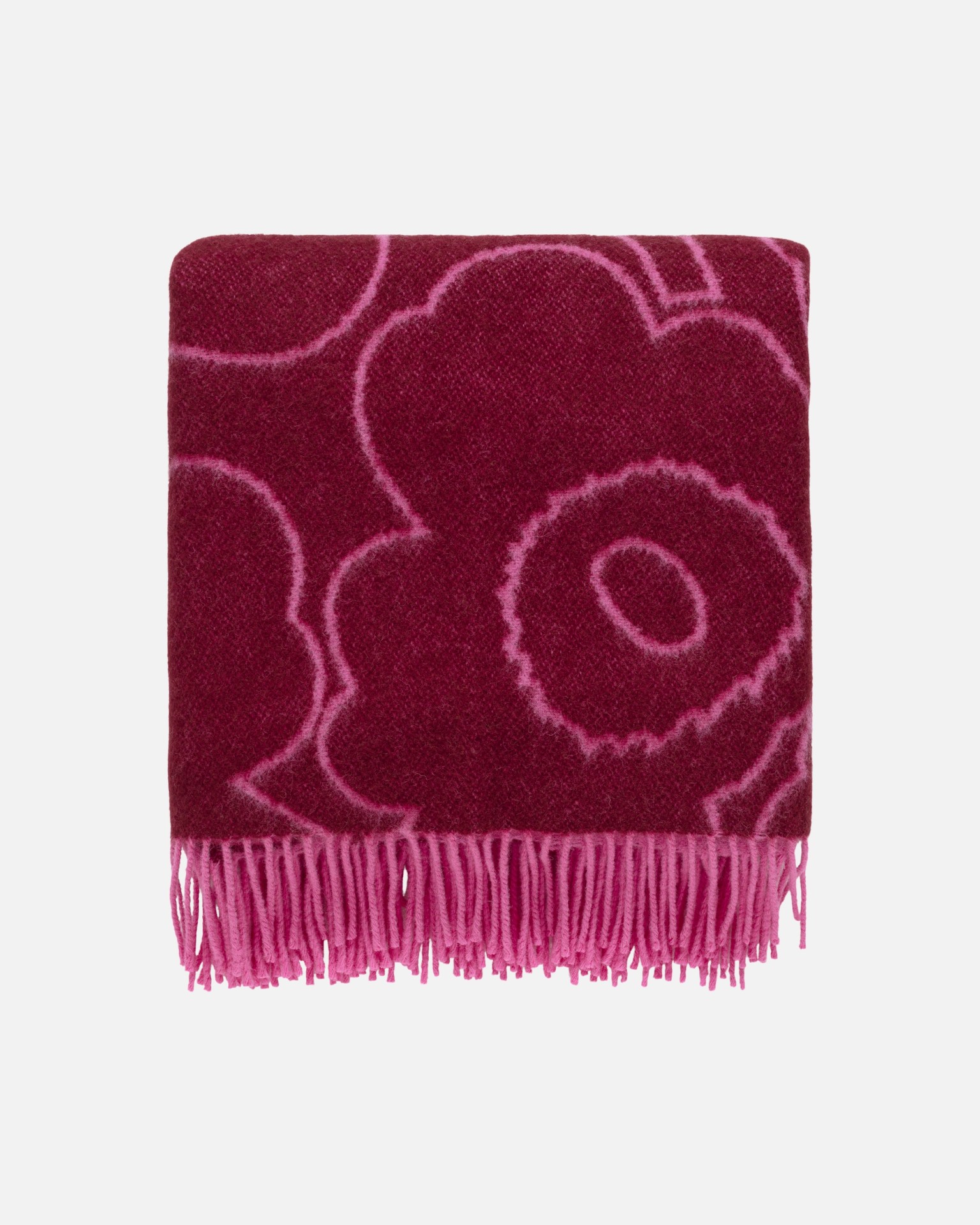 Piirto Unikko, Blanket, burgundy, fuchsia,