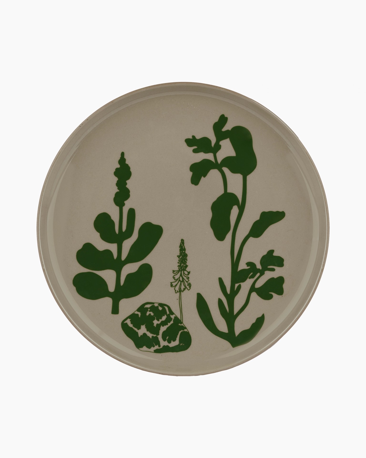 Oiva / Elokuun Varjot, Salad plate, terra, green,