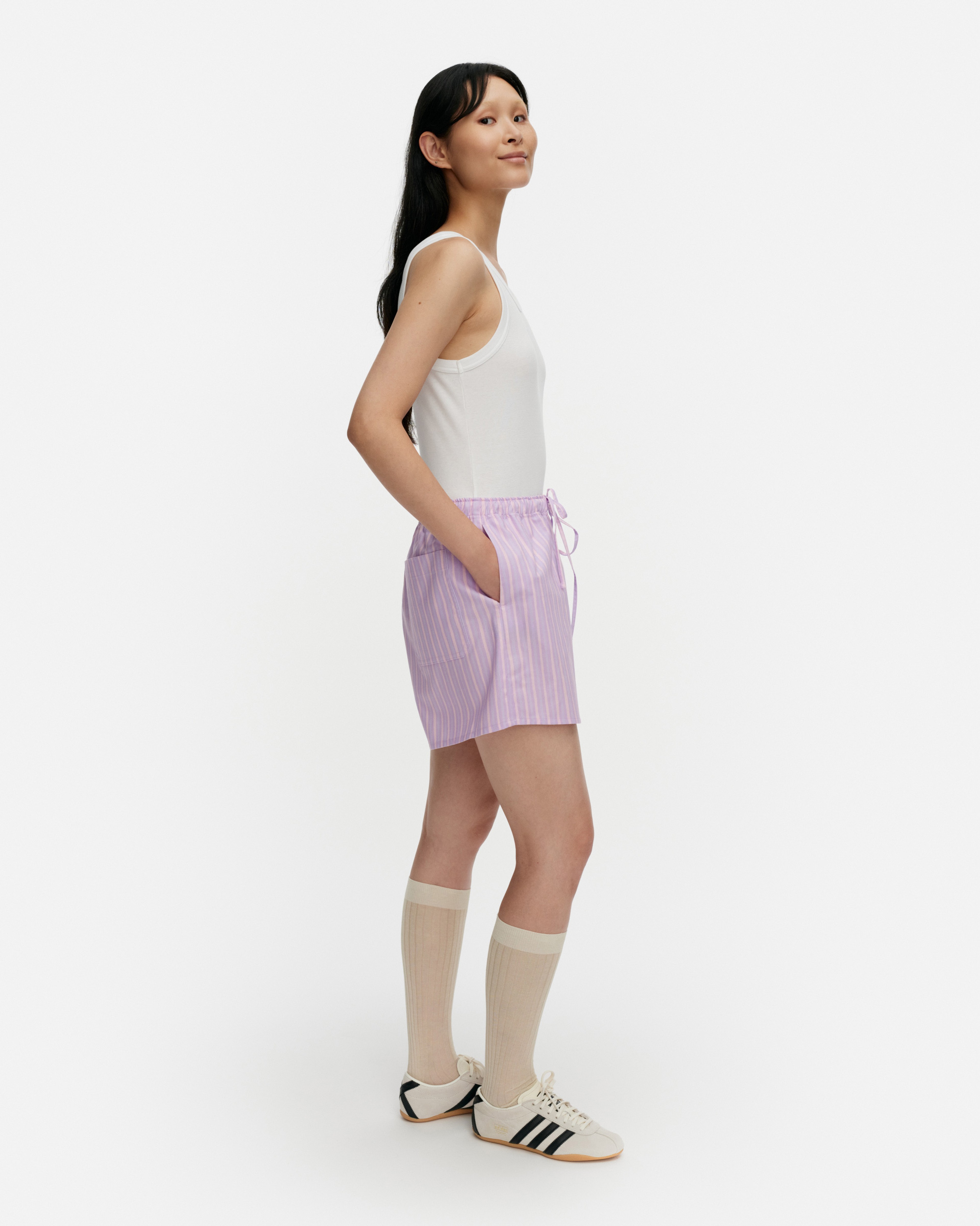 Diagonaali Piccolo, Kioski shorts, l.lilac, l.pink,