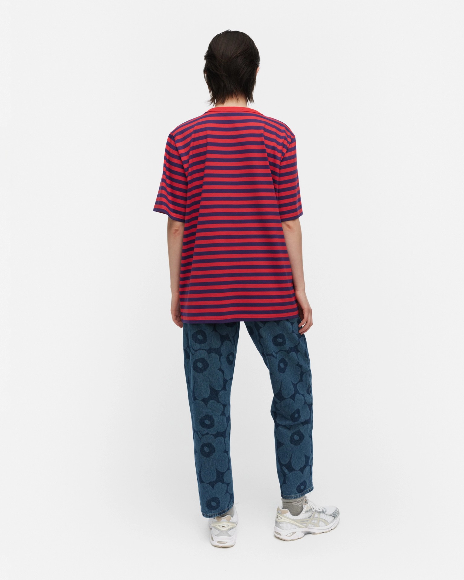 Tasaraita Unisex Unikko, Kioski t-shirt, red, violet,