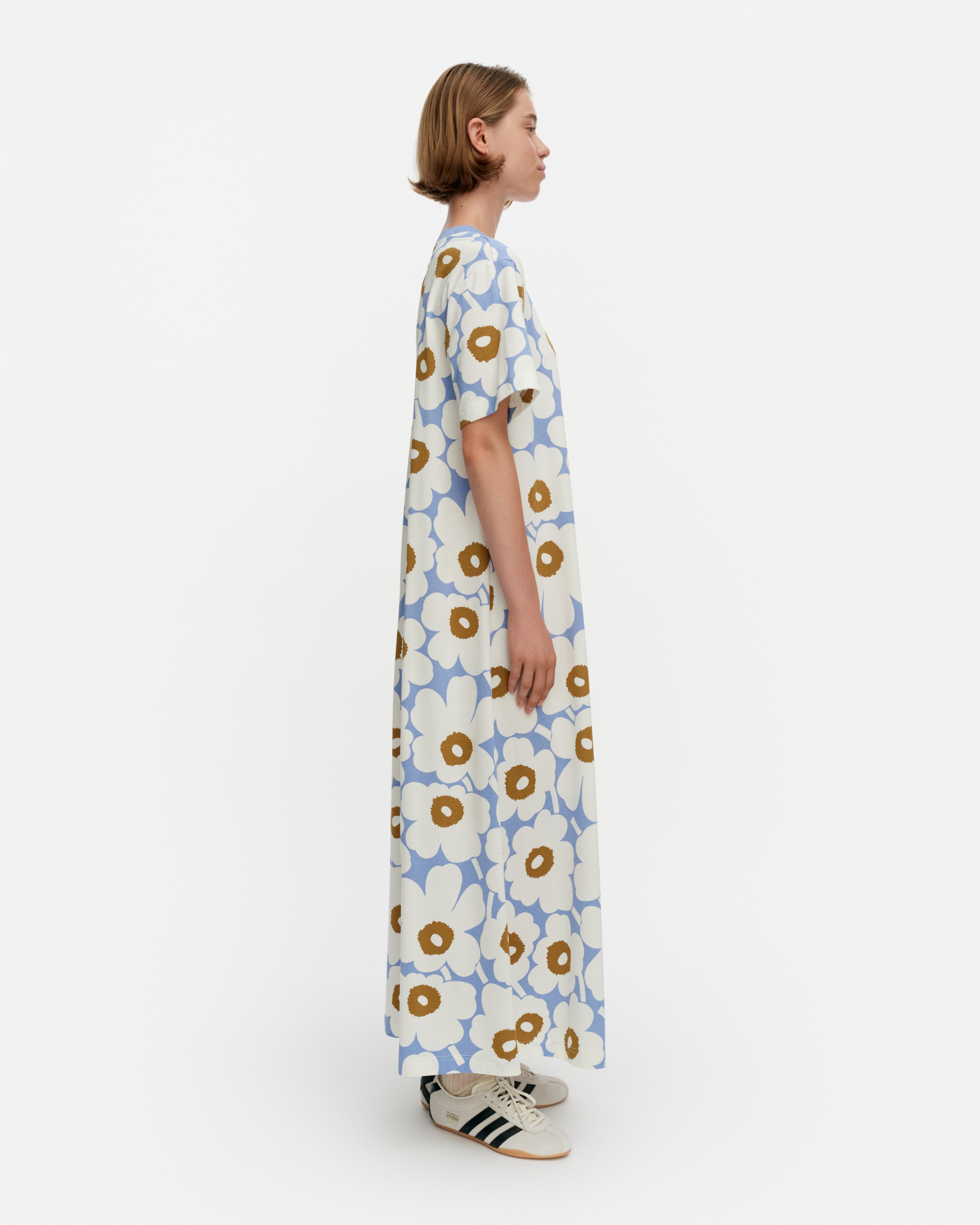 Koostua Unikko, Dress, white, blue, brown,