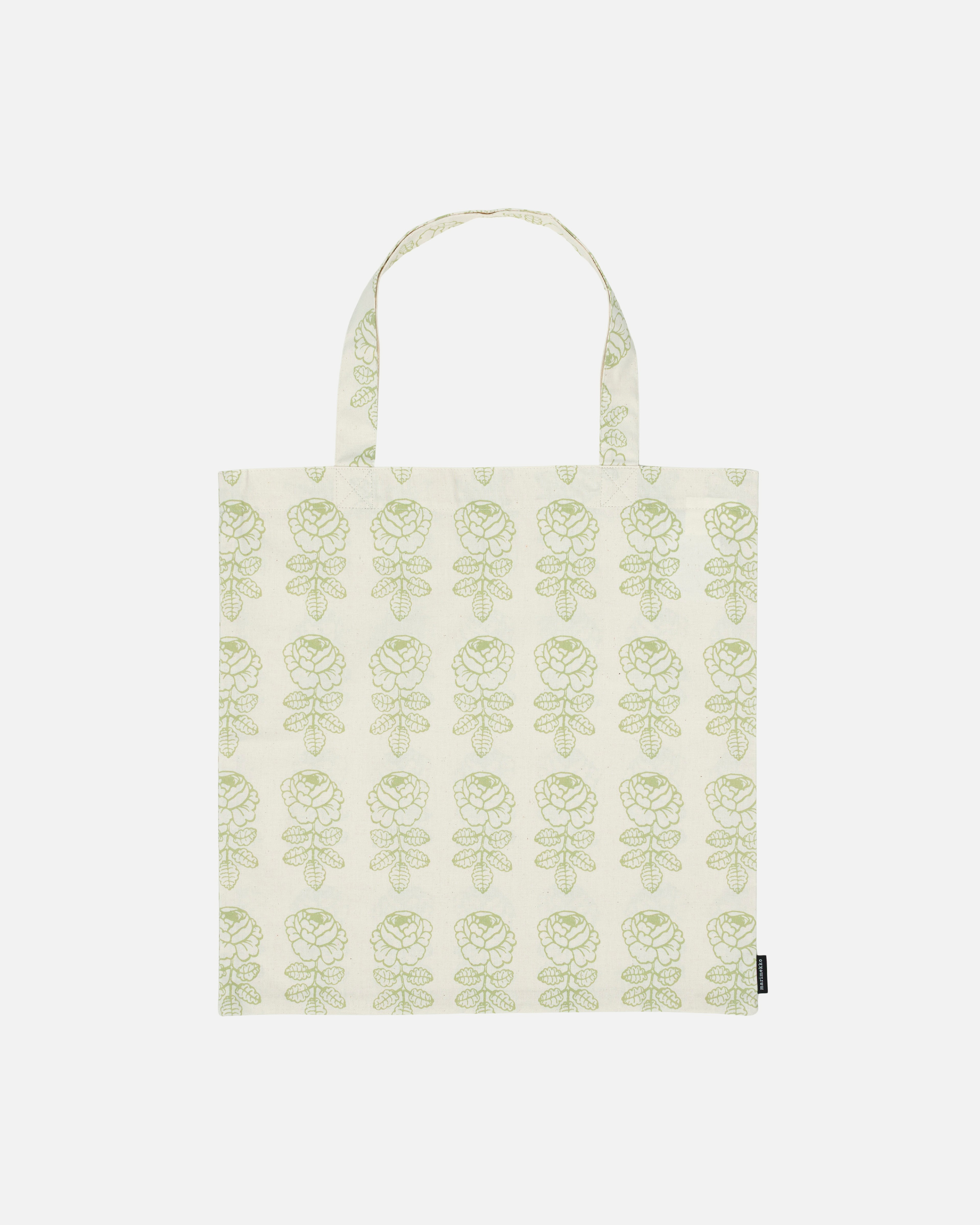 Vihkiruusu, Bag 43x44 cm, cotton, sage,