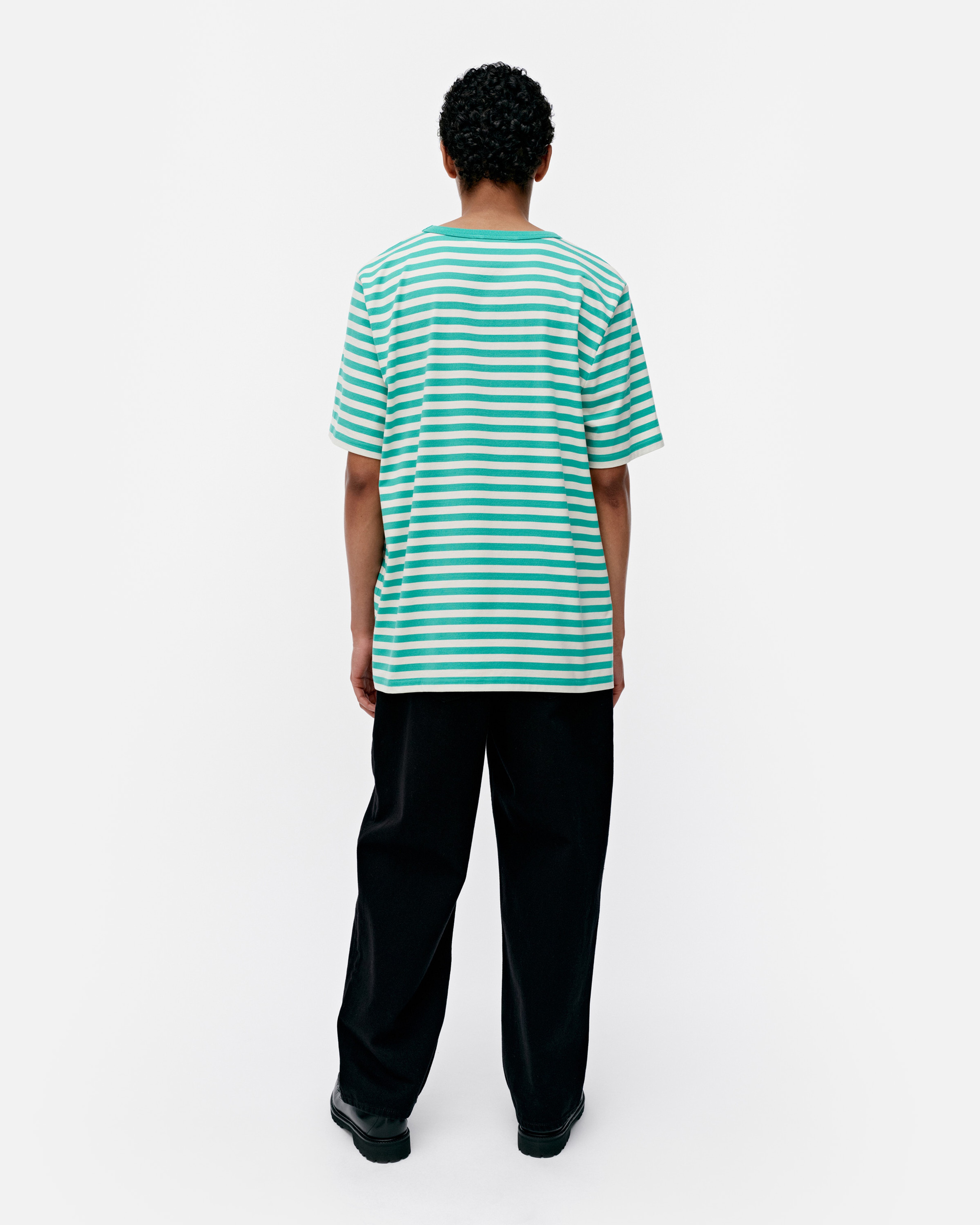 Tasaraita Unisex, T-shirt, mint green, off white,