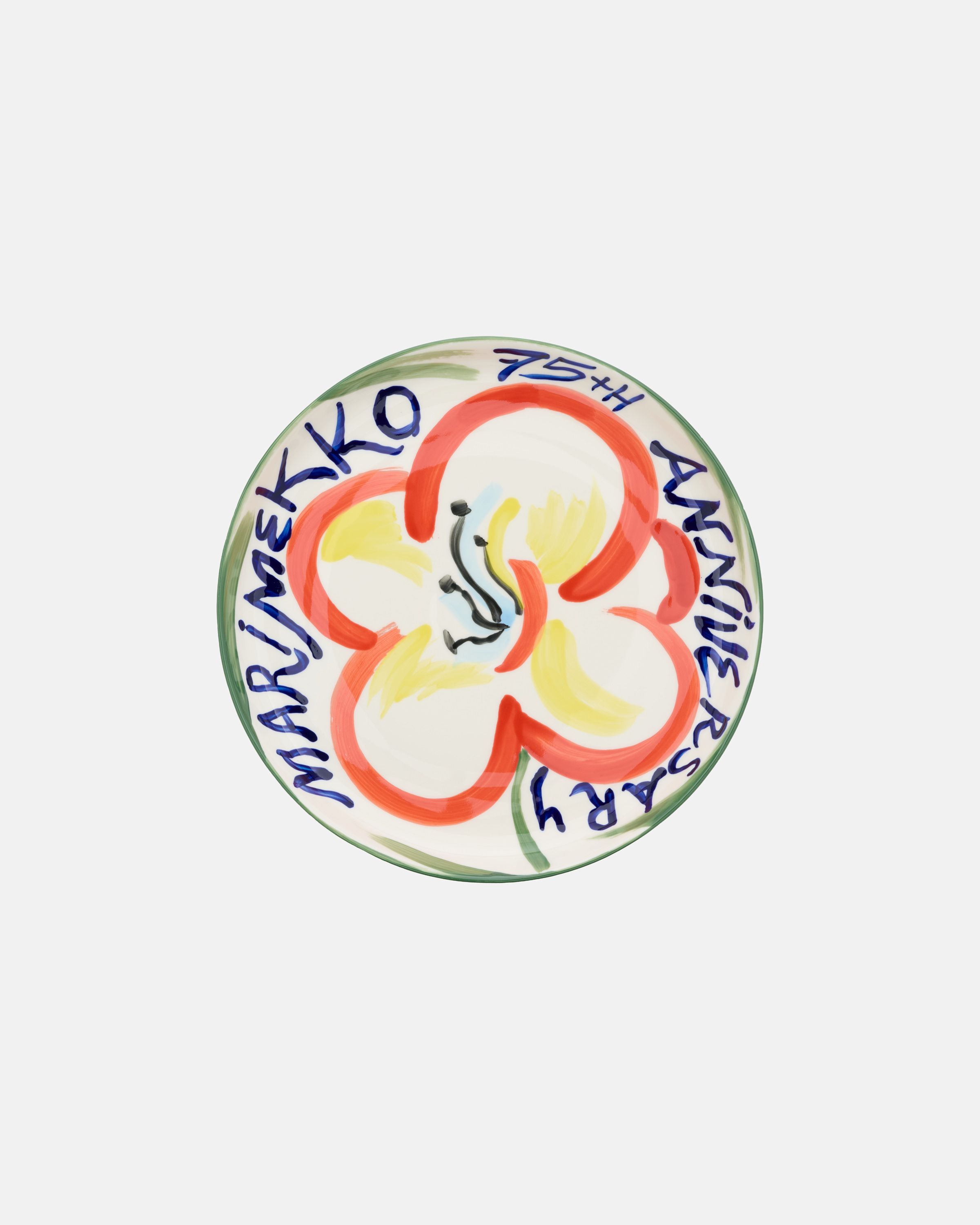Oiva / Marimekko 75th anniversary Collectible plate 32 cm hand