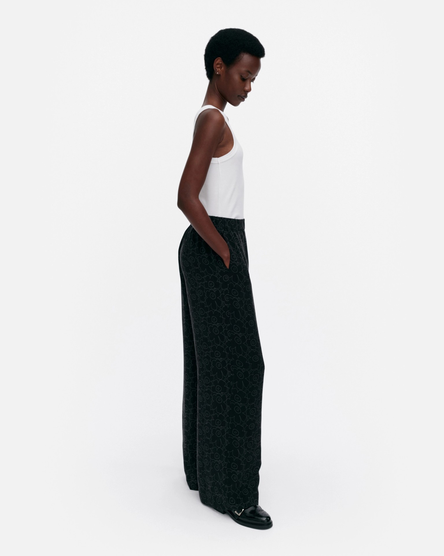 Oanet Piirto Unikko, Trousers, black, dark grey,