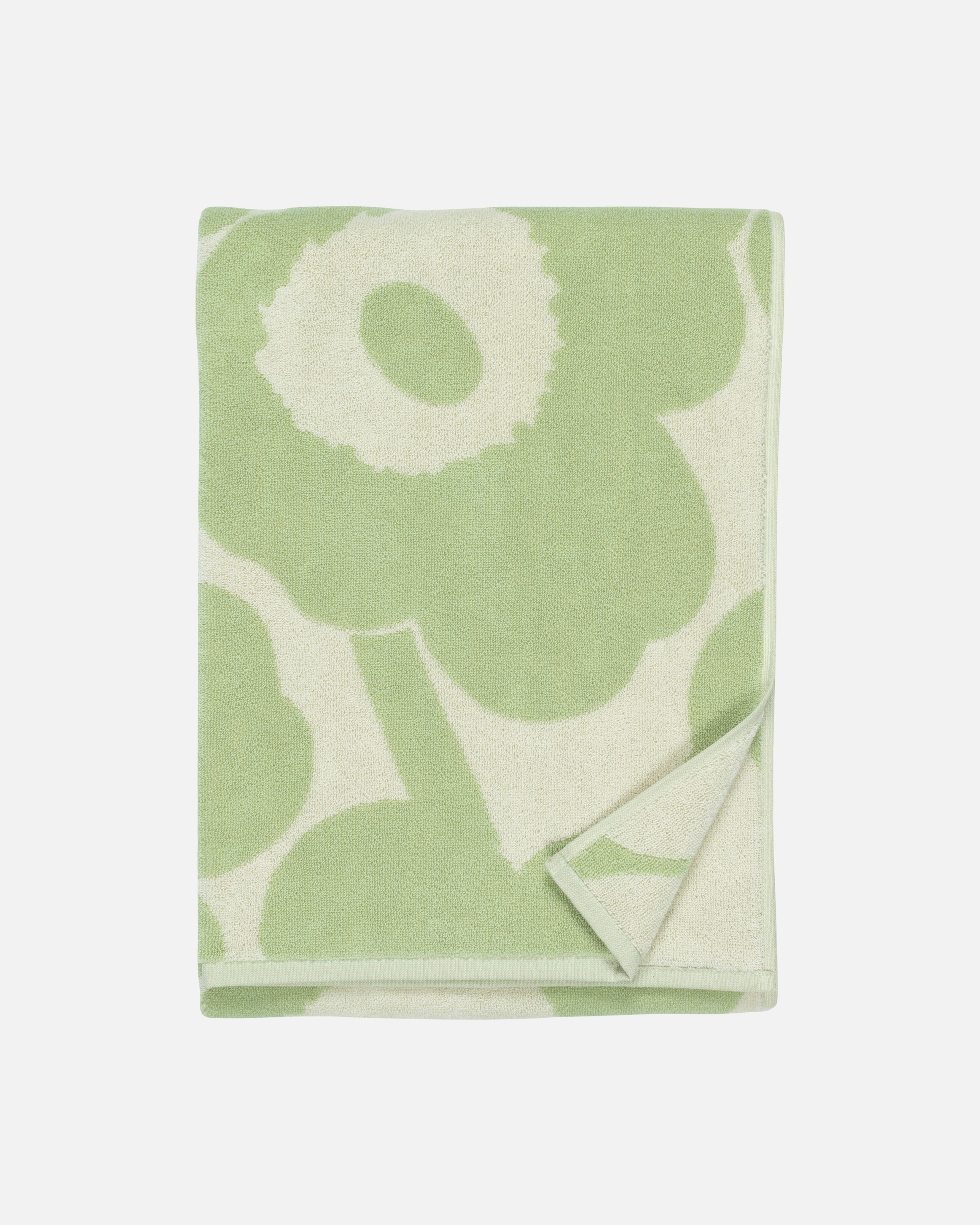 Unikko, Bath towel, off white,sage,