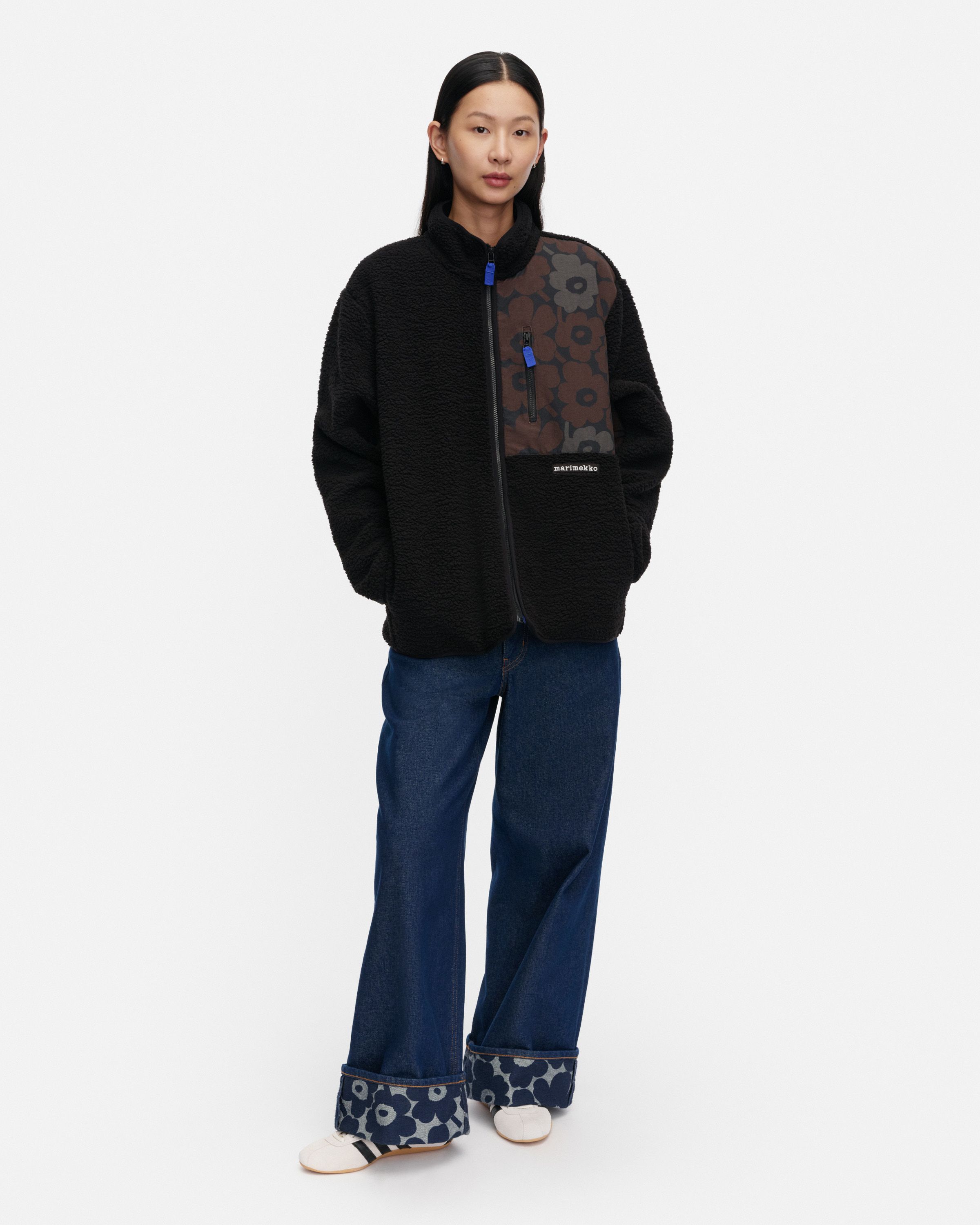 Vaellus Mini Unikko Kioski coat black, dark brown, grey | Marimekko